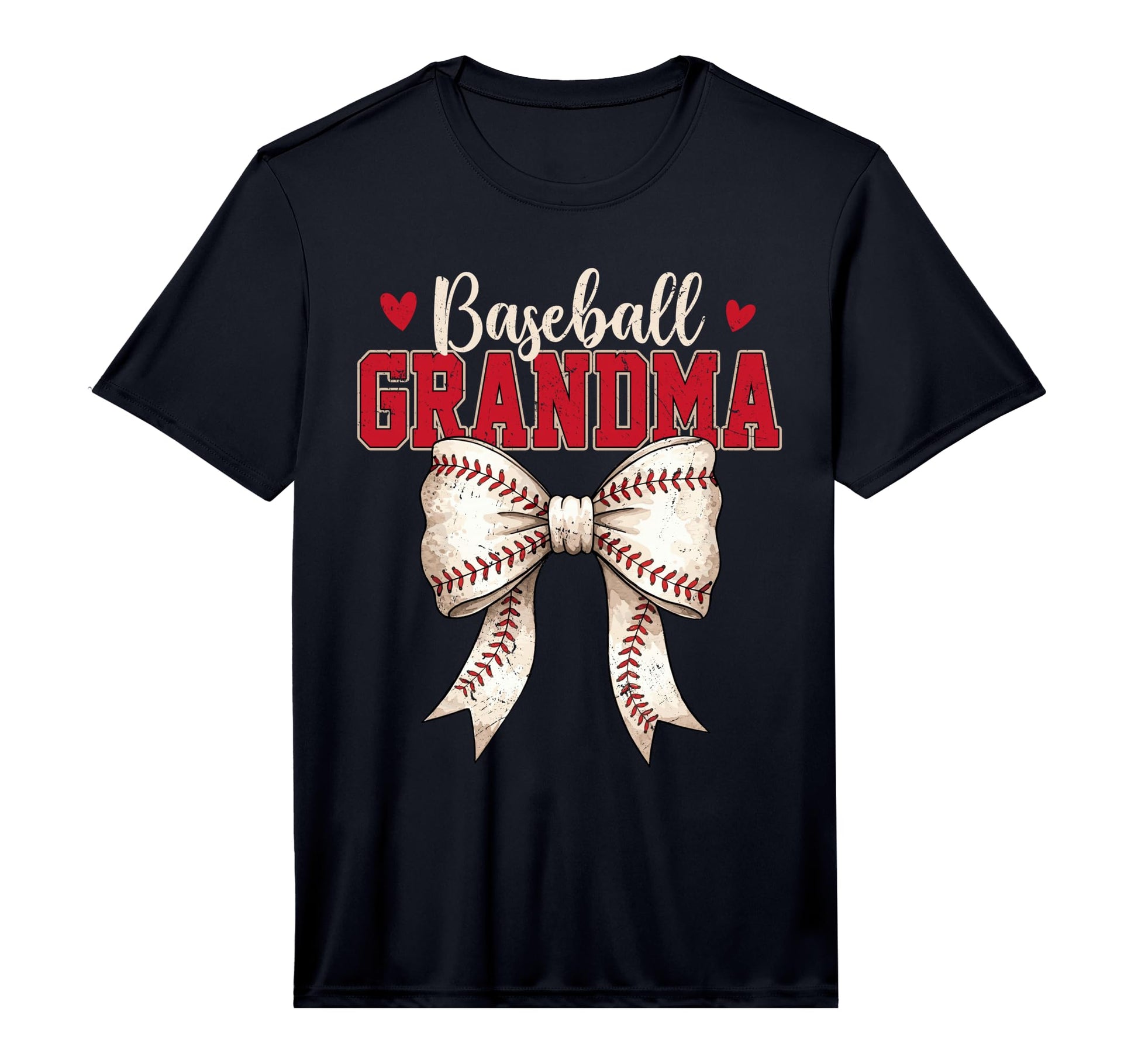 Mens Baseball Grandma Coquette Bow Game T-Shirt - Graphic Print Men Women - T-Shirt, Sweatshirt, Hoodie