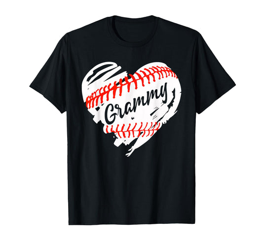 Baseball Heart Baseball Grammy Softball T-Shirt - Trendy Graphic Men Women - T-Shirt, Sweatshirt, Hoodie