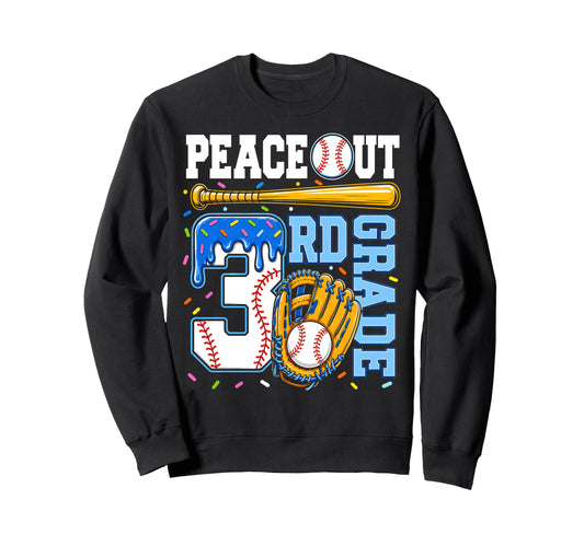 3Rd Grade Third Baseball Drip Sweatshirt - Streetwear Style for Adults - T-Shirt, Sweatshirt, Hoodie