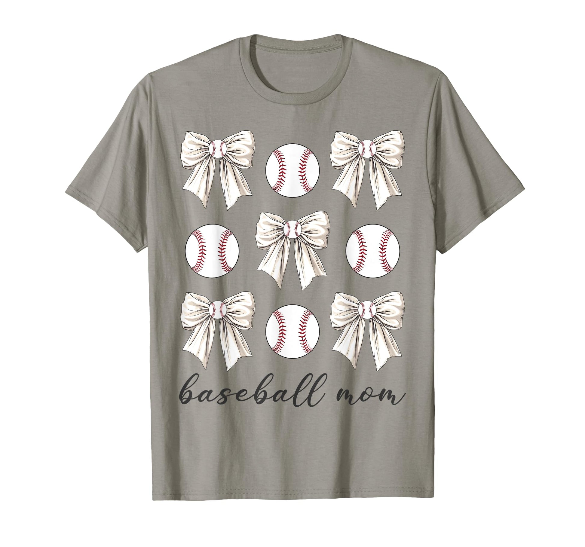 Coquette Bow Baseball Mom Baseball T-Shirt - Streetwear Style for Adults - T-Shirt, Sweatshirt, Hoodie
