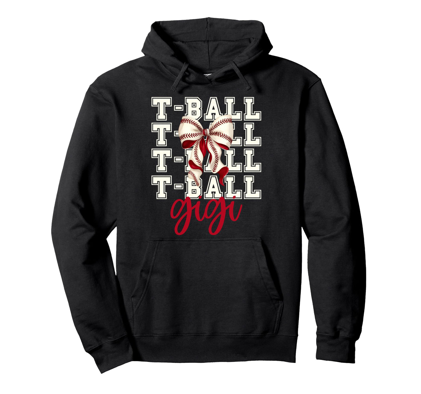 Tball Gigi Teeball T Ball Coquette Hoodie - Graphic Print for Adults - T-Shirt, Sweatshirt, Hoodie