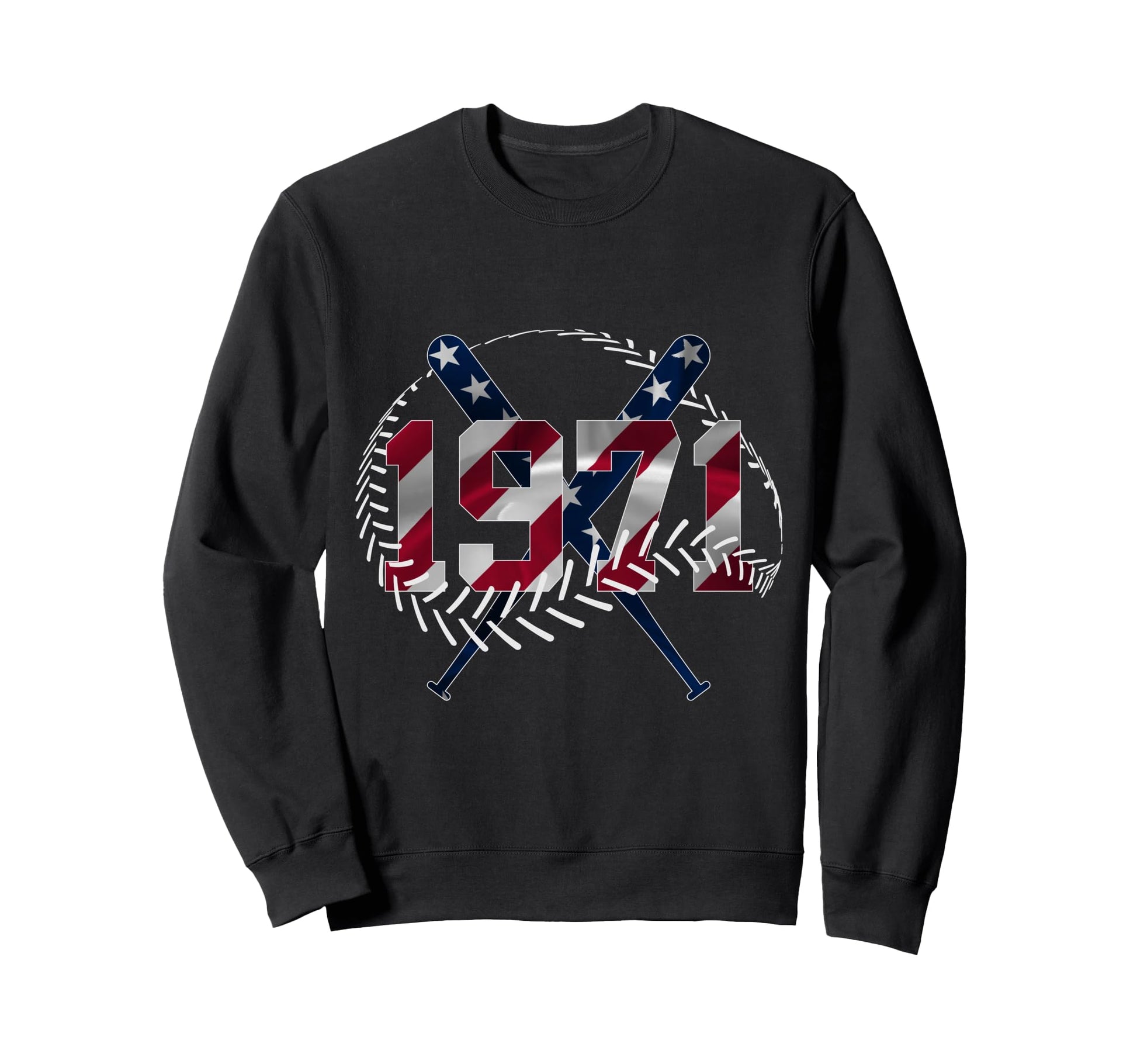 55Th Birthday Baseball 1971 Sweatshirt - Graphic Print Unisex - T-Shirt, Sweatshirt, Hoodie