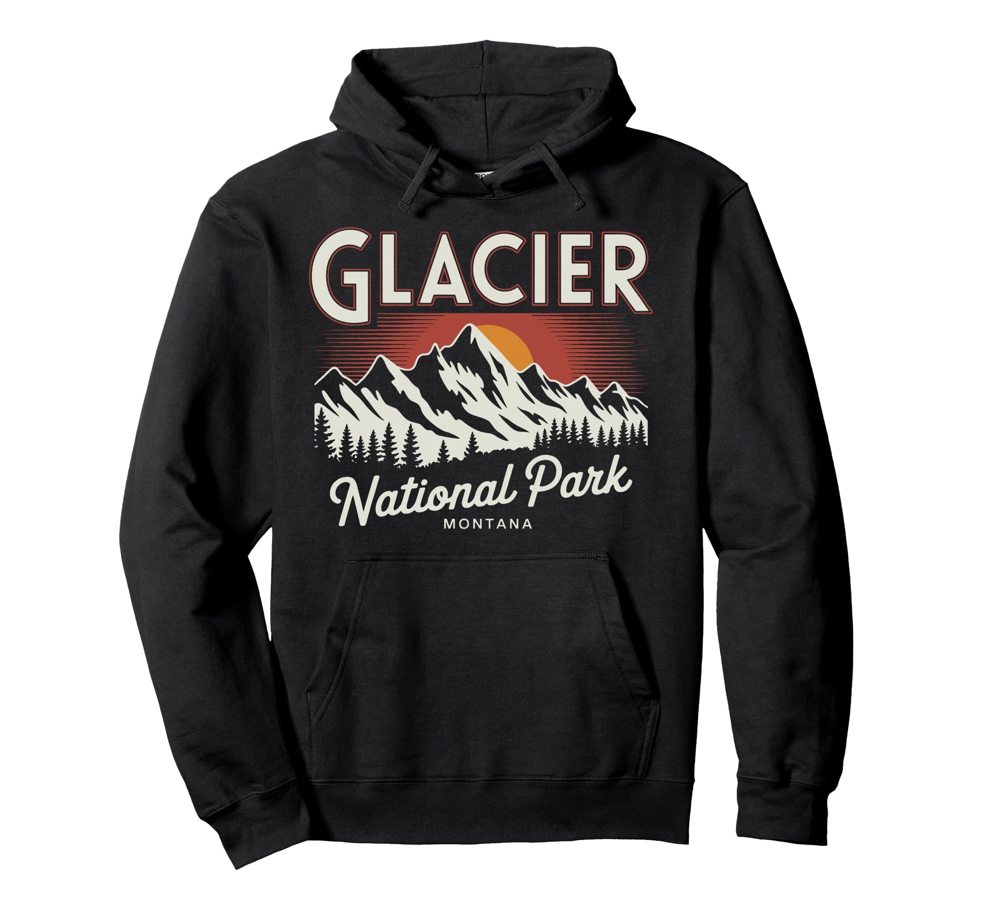 Glacier National Park Montana Usa Nature Hoodie - Graphic Print Unisex - T-Shirt, Sweatshirt, Hoodie