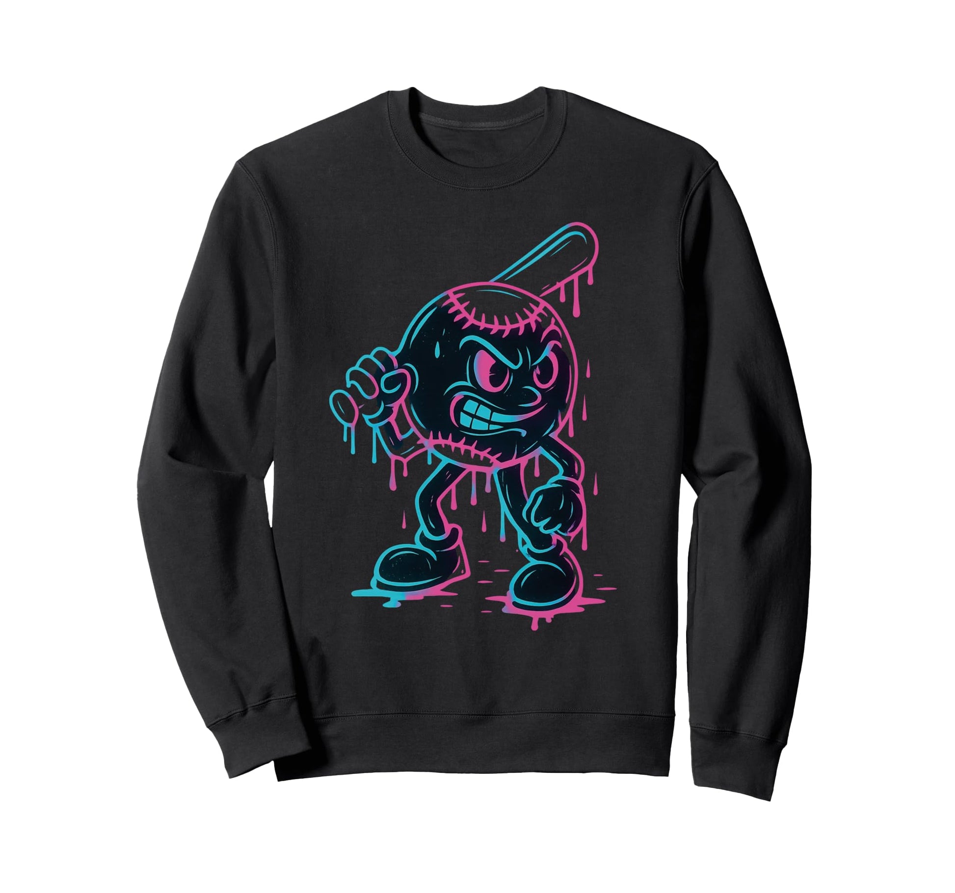 Baseball Home Run Ice Cream Drip Sweatshirt - Streetwear Style Men Women - T-Shirt, Sweatshirt, Hoodie
