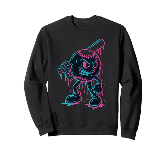 Baseball Home Run Ice Cream Drip Sweatshirt - Streetwear Style Men Women - T-Shirt, Sweatshirt, Hoodie