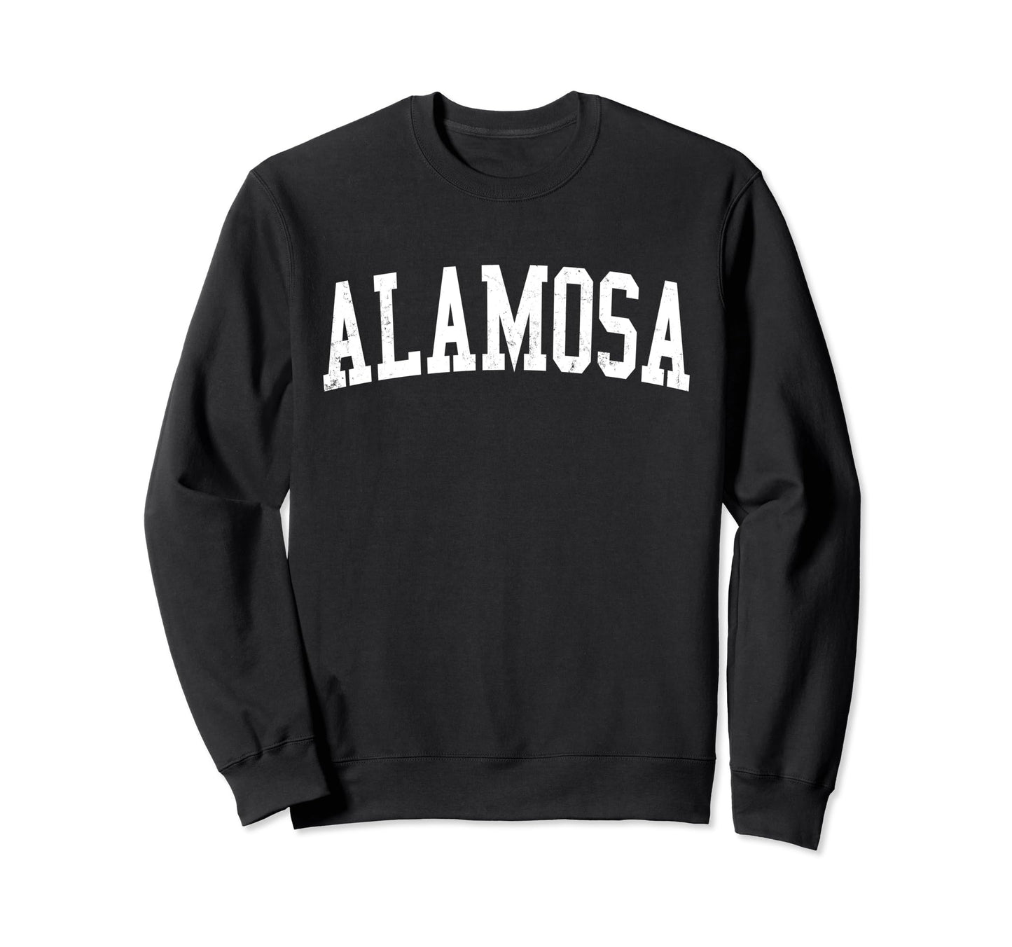 Alamosa Co Distressed White Sweatshirt - Aesthetic Graphic for Adults - T-Shirt, Sweatshirt, Hoodie