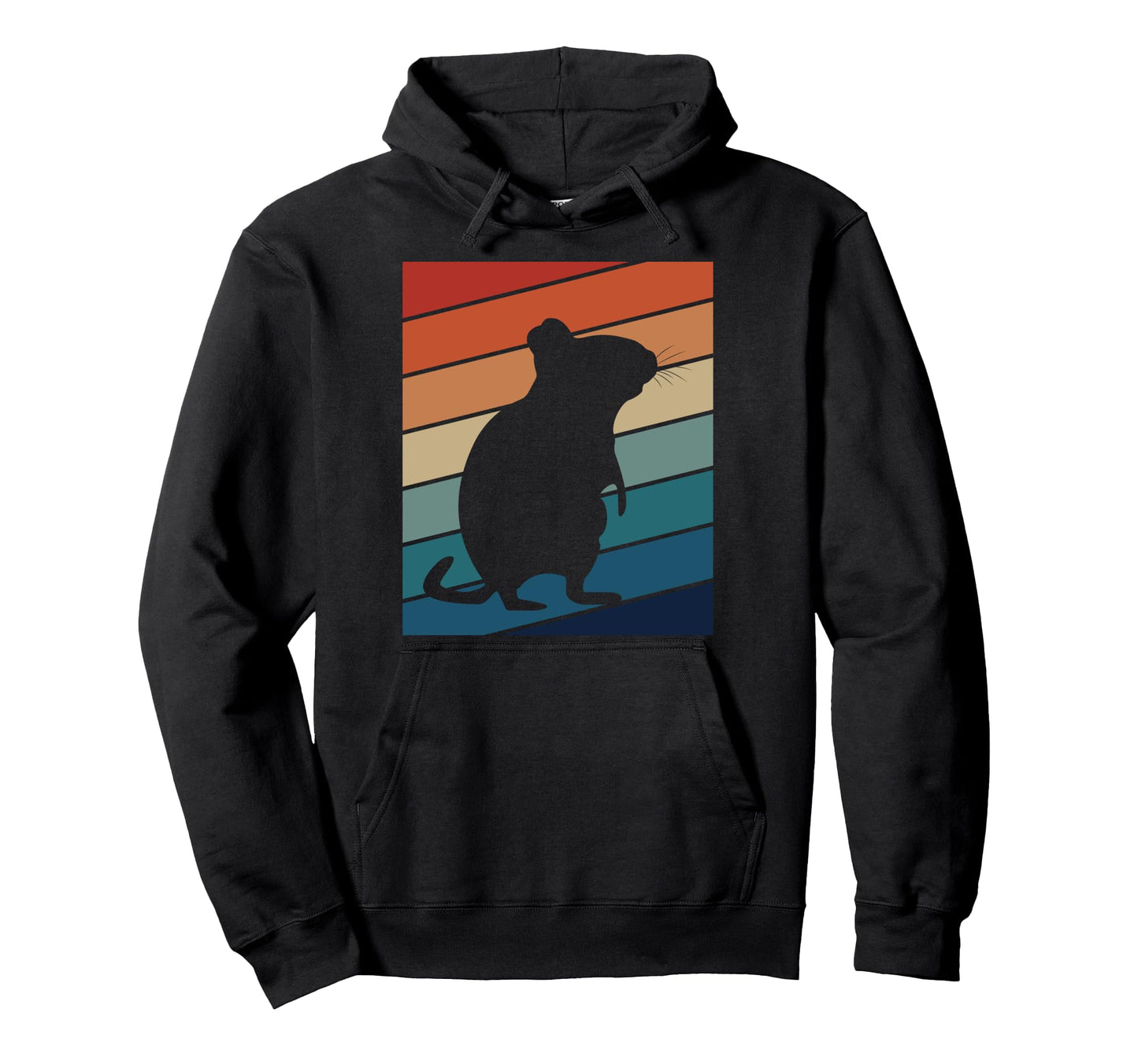 Degus Rodent Stripes Degu Degu Hoodie - Novelty Apparel Unisex - T-Shirt, Sweatshirt, Hoodie