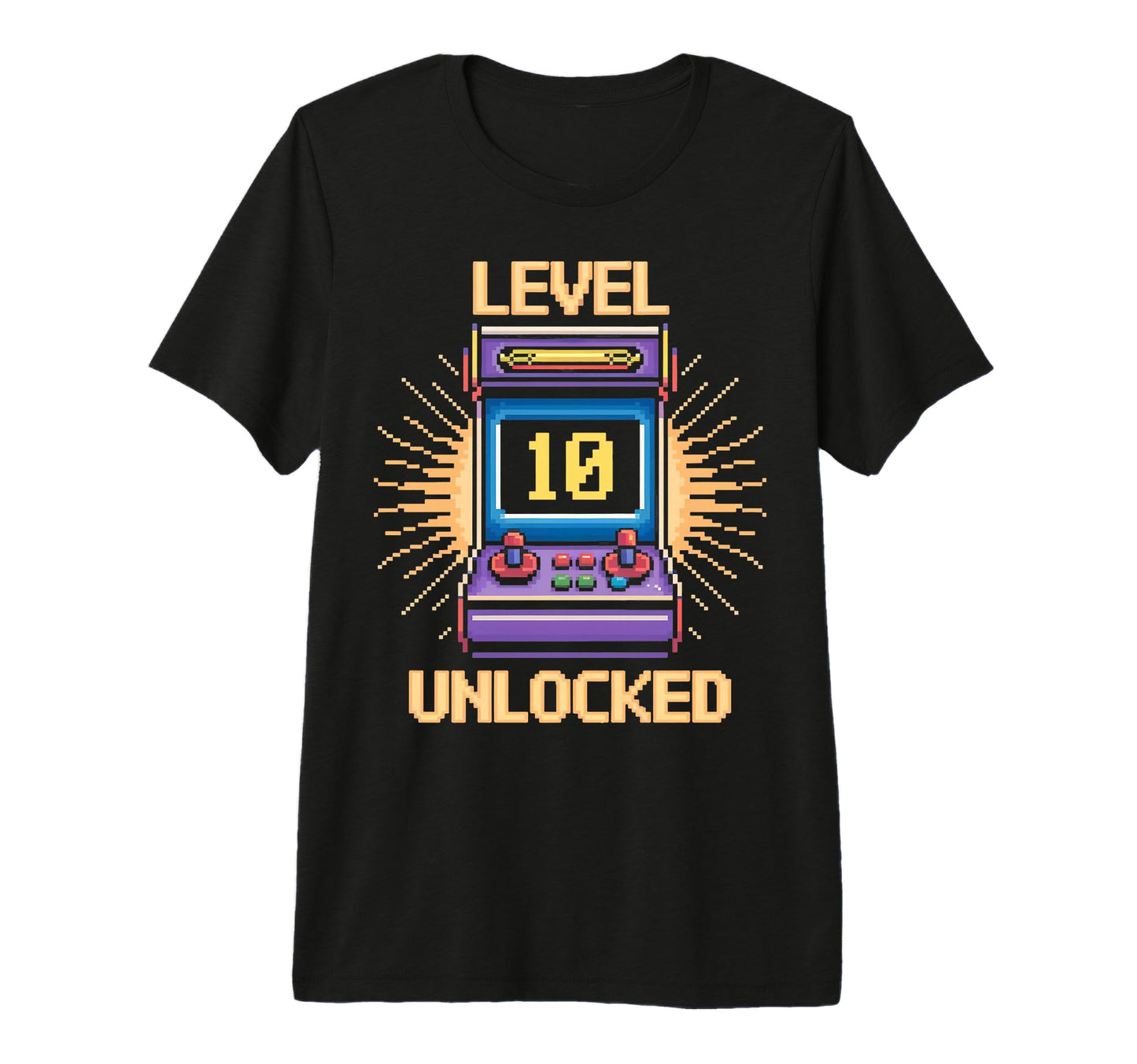 Level 10 Unlock Birthday Gamer 10 T-Shirt - Casual Everyday Wear Unisex - T-Shirt, Sweatshirt, Hoodie