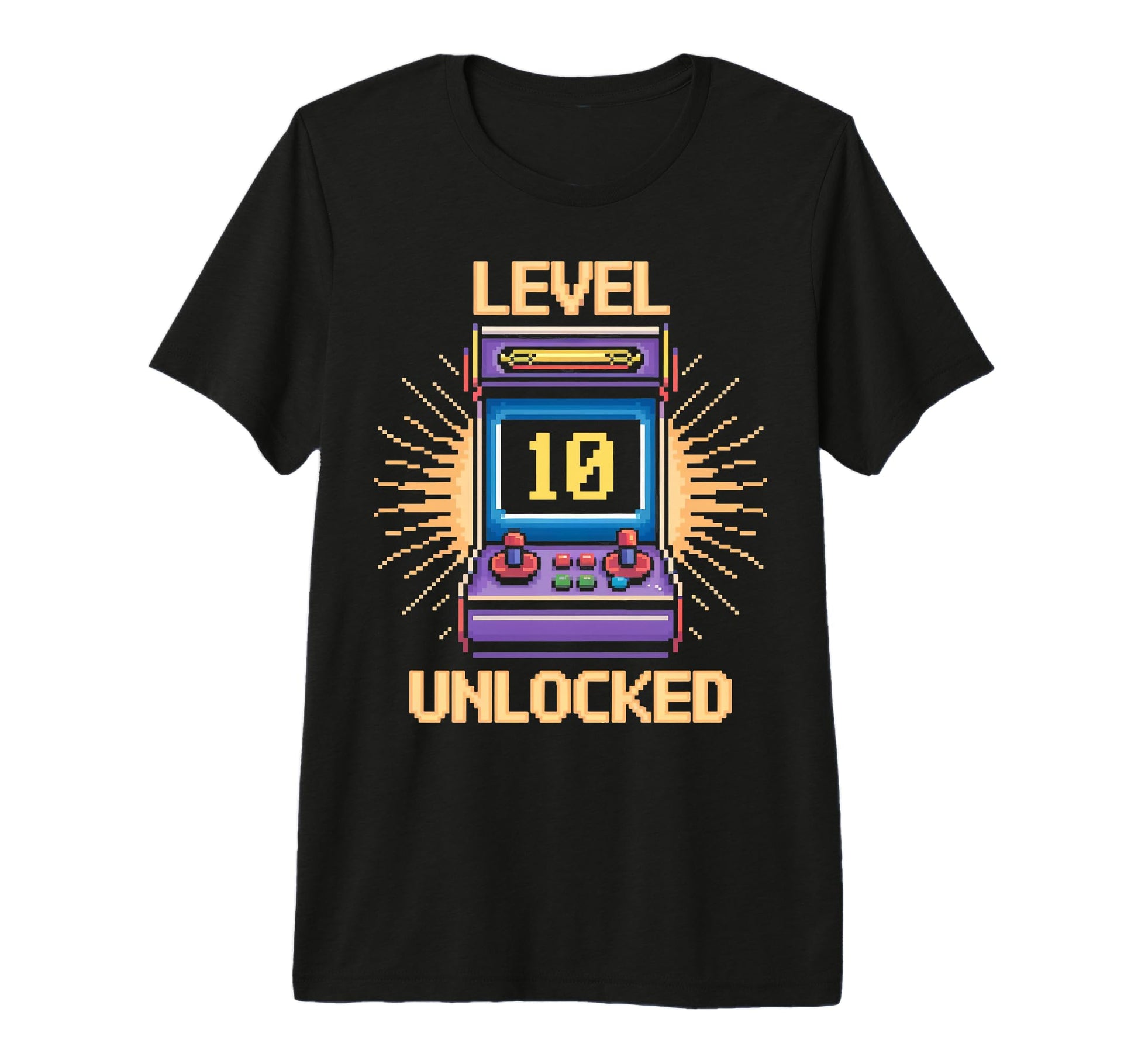 Level 10 Unlock Birthday Gamer 10 T-Shirt - Casual Everyday Wear Unisex - T-Shirt, Sweatshirt, Hoodie