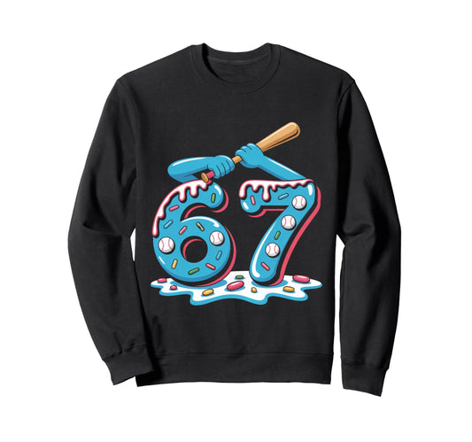 Baseball 6 7 Six Seven Candy Ice Sweatshirt - Minimalist Print for Adults - T-Shirt, Sweatshirt, Hoodie