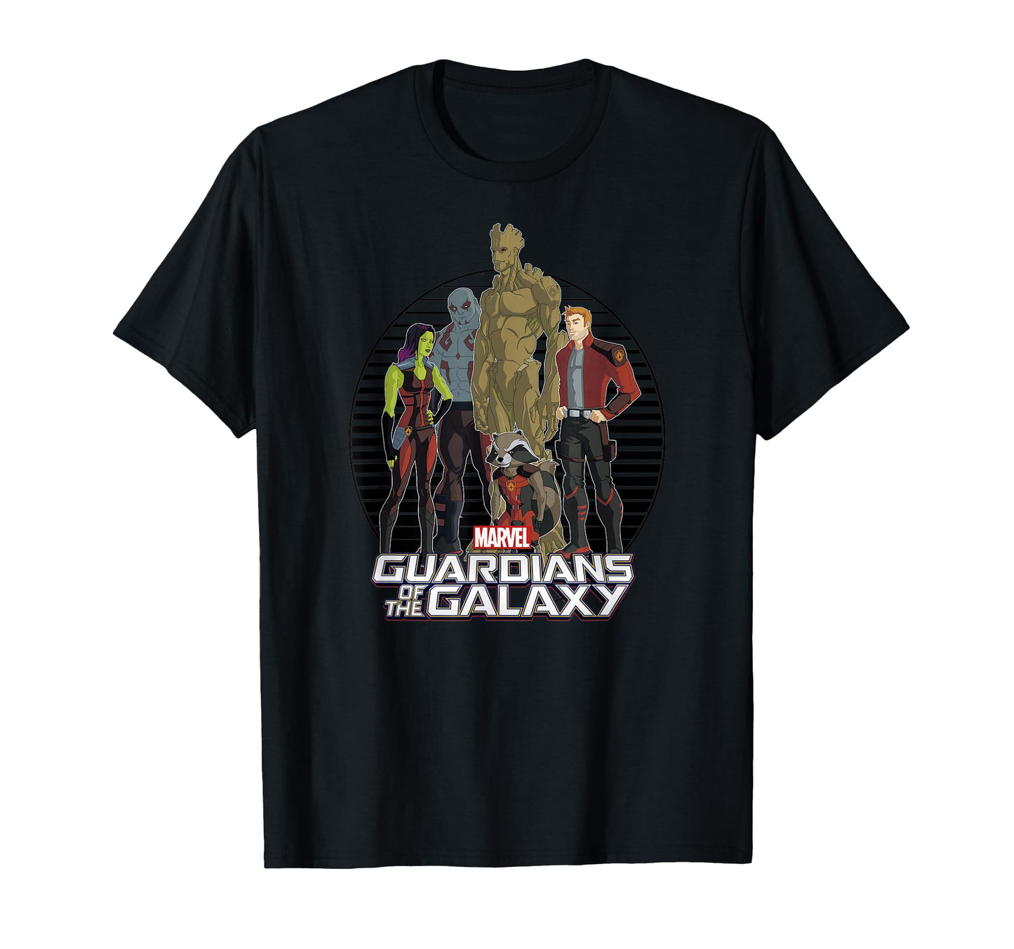 Marvel Guardians Galaxy Striped T-Shirt - Custom Art Print for Adults - T-Shirt, Sweatshirt, Hoodie