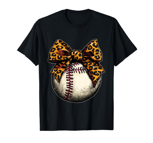 Baseball Coquette Bow Baseball Game T-Shirt - Custom Art Print Unisex - T-Shirt, Sweatshirt, Hoodie