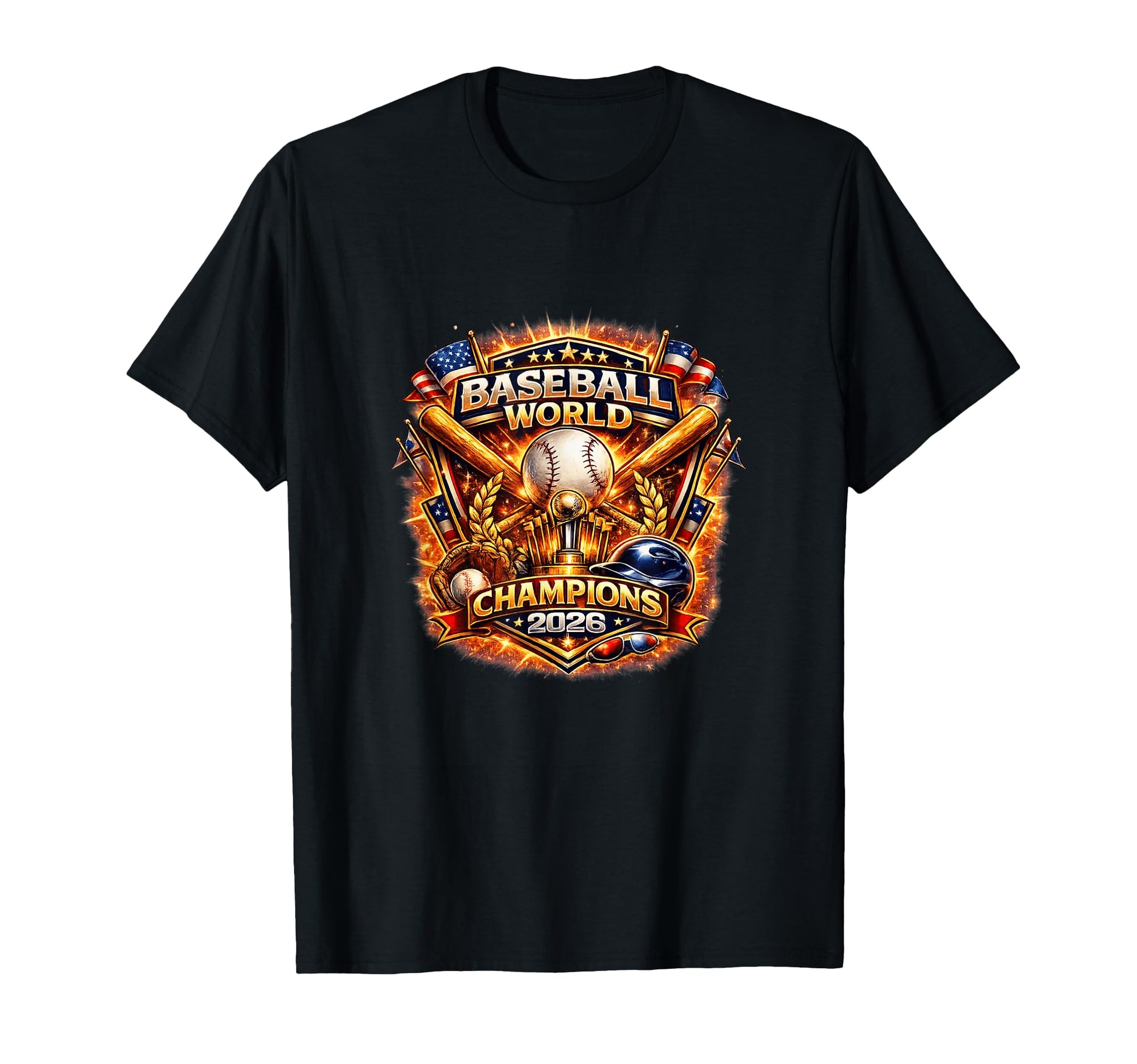 Baseball World Champions 2026 T-Shirt - Custom Art Print Men Women - T-Shirt, Sweatshirt, Hoodie