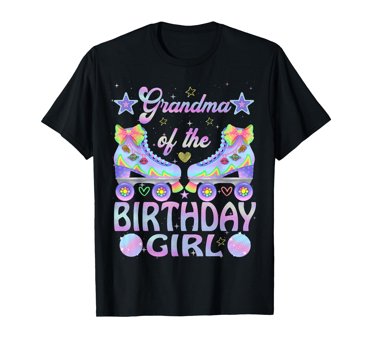 Grandma Birthday Rolling Skate Family T-Shirt - Trendy Graphic for Adults - T-Shirt, Sweatshirt, Hoodie