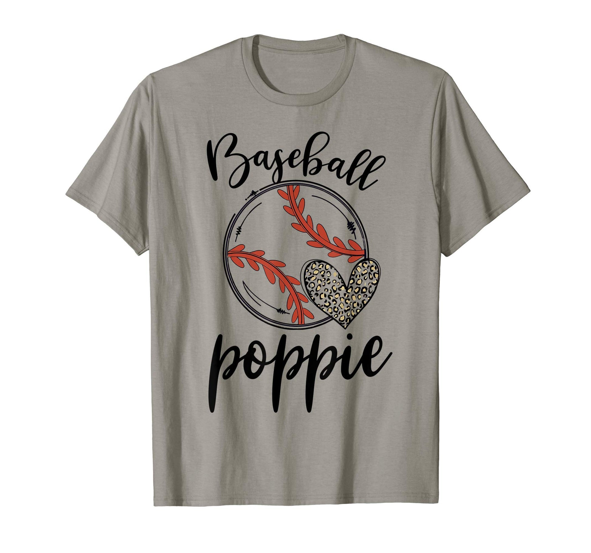 Baseball Poppie Leopard Funny Baseball T-Shirt - Novelty Apparel Men Women - T-Shirt, Sweatshirt, Hoodie