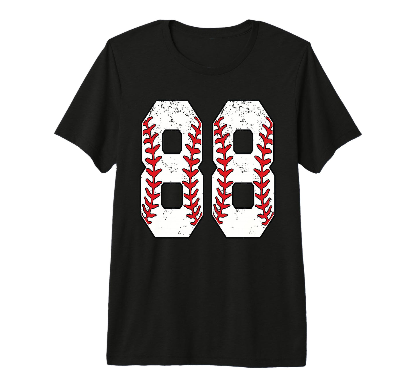 Number 88 Baseball 88 Jersey Number T-Shirt - Novelty Apparel for Adults - T-Shirt, Sweatshirt, Hoodie