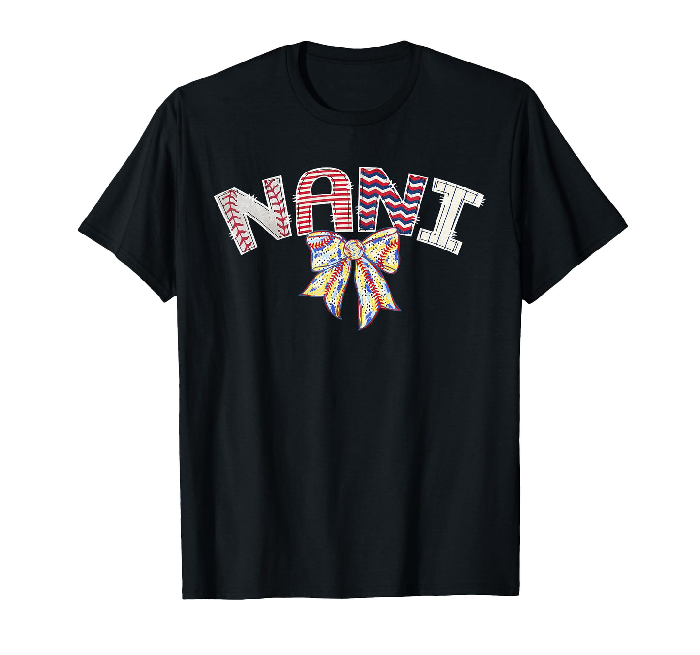 Baseball Nani Coquette Bow Game Day T-Shirt - Graphic Print Men Women - T-Shirt, Sweatshirt, Hoodie