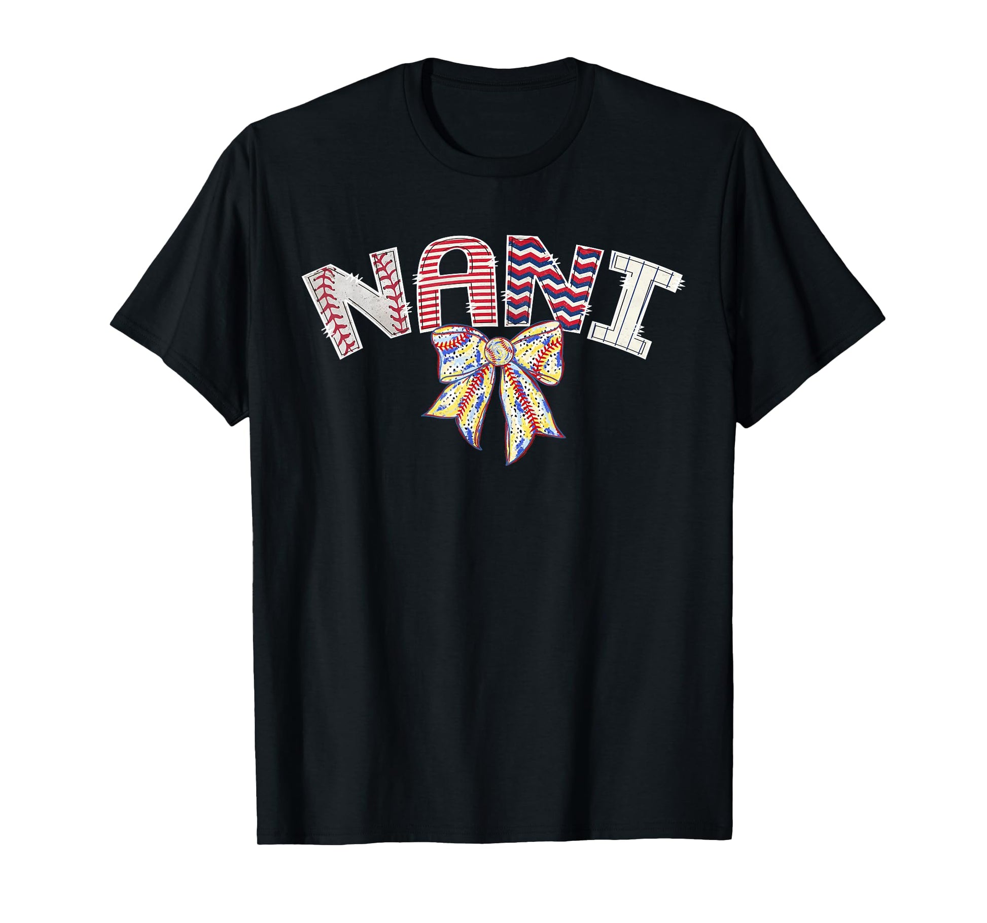 Baseball Nani Coquette Bow Game Day T-Shirt - Graphic Print Men Women - T-Shirt, Sweatshirt, Hoodie
