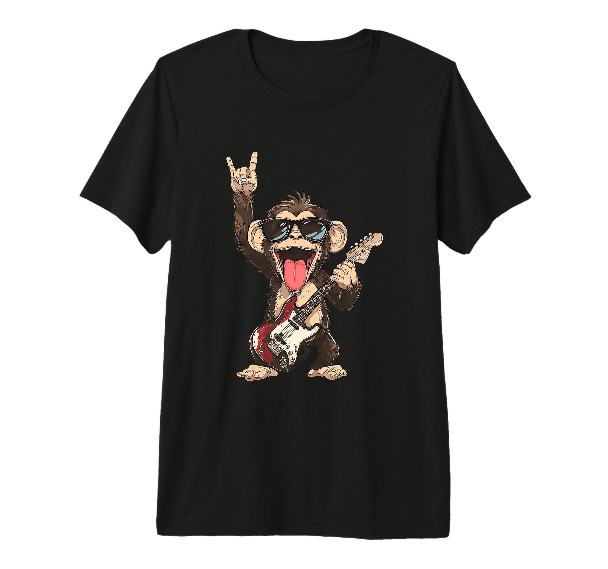 Rockstar Monkey Sunglasses Electric T-Shirt - Unique Graphic Men Women - T-Shirt, Sweatshirt, Hoodie