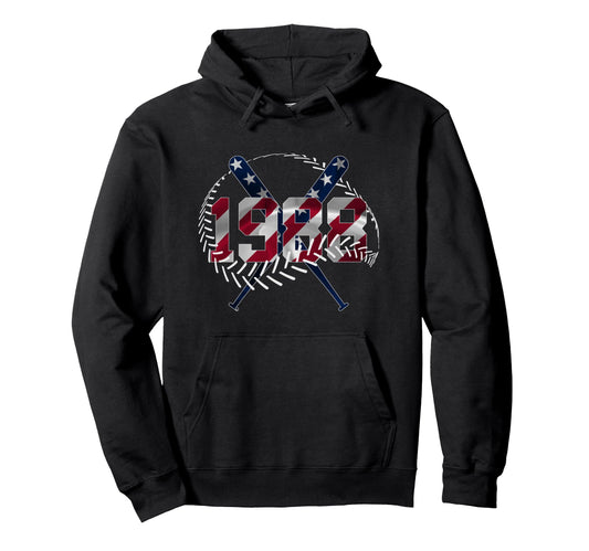 38Th Birthday Baseball 1988 Hoodie - Streetwear Style Unisex - T-Shirt, Sweatshirt, Hoodie