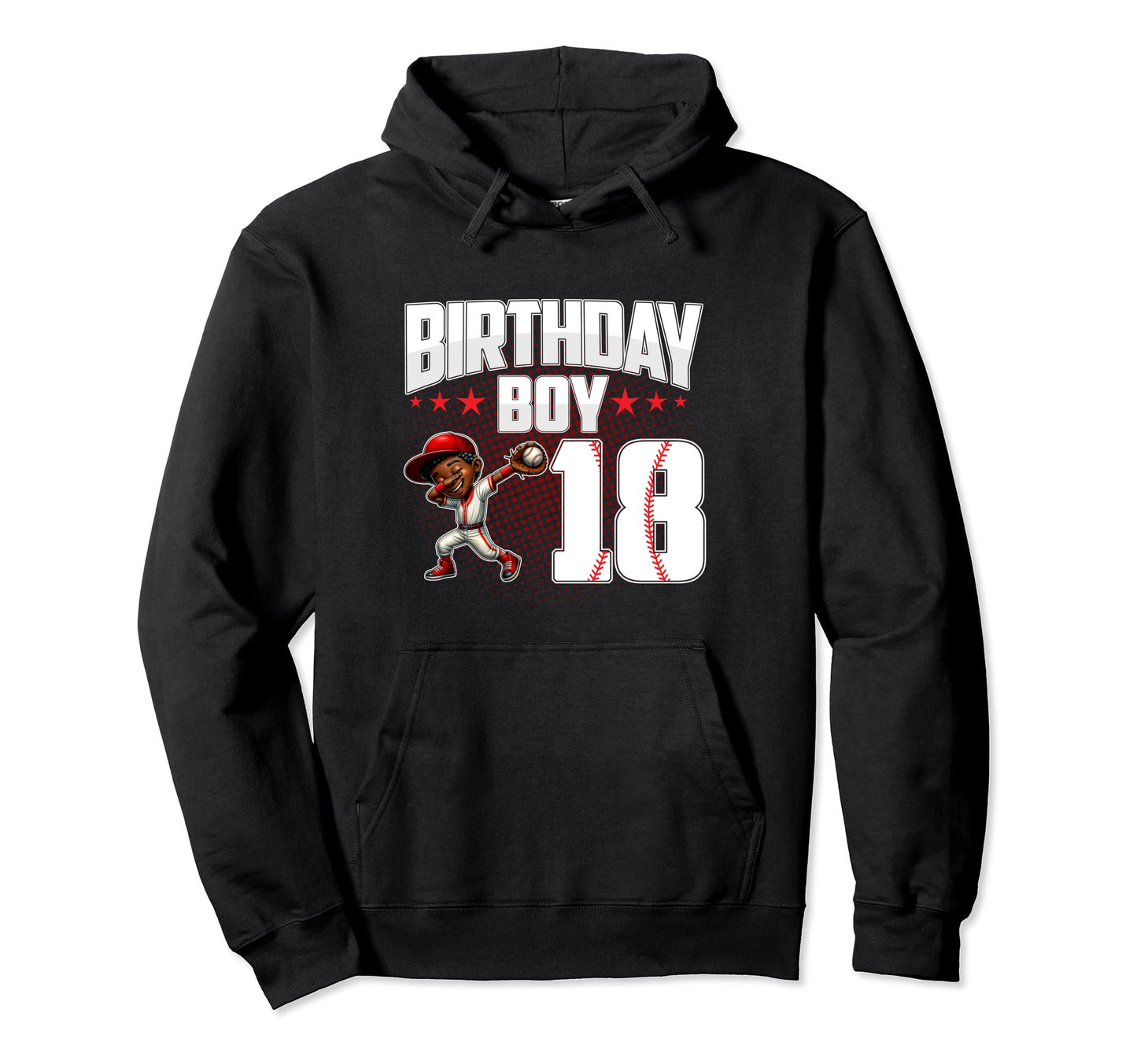 18Th Birthday Baseball Dabbing 18 Year Hoodie - Graphic Print for Adults - T-Shirt, Sweatshirt, Hoodie