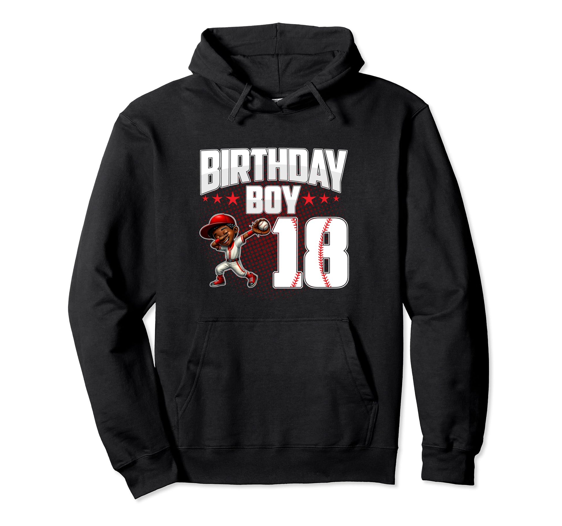 18Th Birthday Baseball Dabbing 18 Year Hoodie - Graphic Print for Adults - T-Shirt, Sweatshirt, Hoodie
