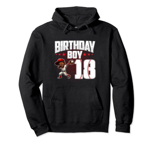 18Th Birthday Baseball Dabbing 18 Year Hoodie - Graphic Print for Adults - T-Shirt, Sweatshirt, Hoodie