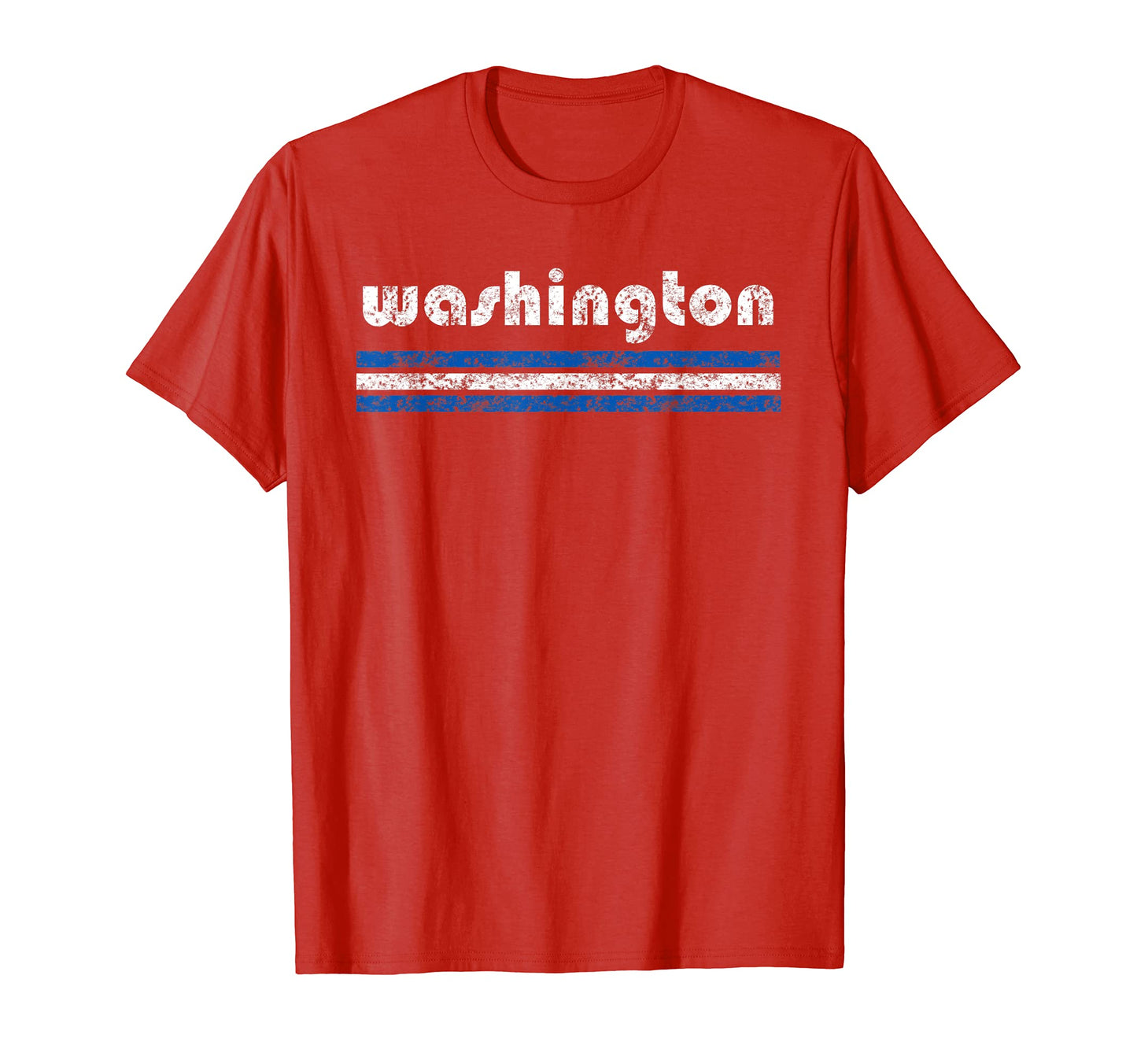 Washington D C Three Stripe Weathered T-Shirt - Minimalist Print Unisex - T-Shirt, Sweatshirt, Hoodie