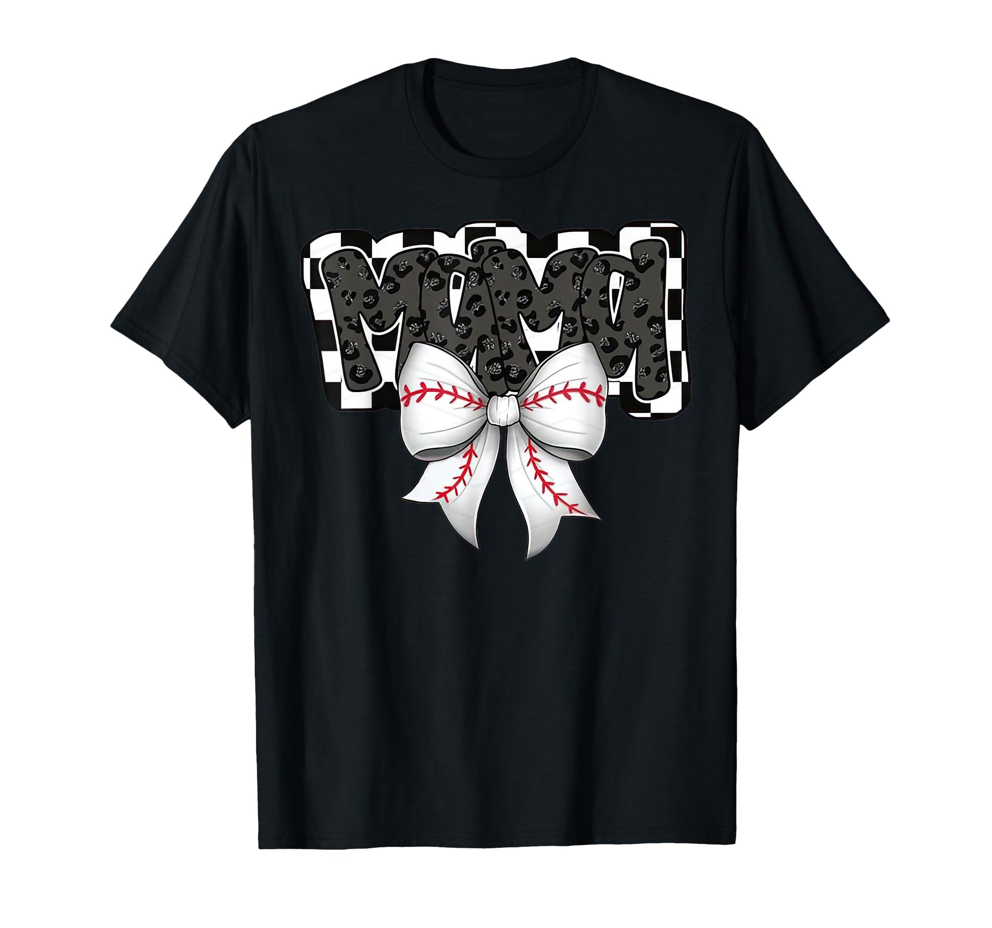 Black Baseball Mama Game Day Leopard T-Shirt - Novelty Apparel Men Women - T-Shirt, Sweatshirt, Hoodie