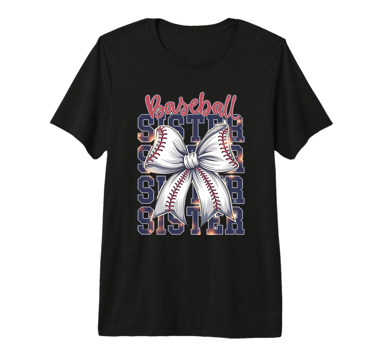 Baseball Sister Coquette Bow Tri Blend T-Shirt - Trendy Graphic Men Women - T-Shirt, Sweatshirt, Hoodie