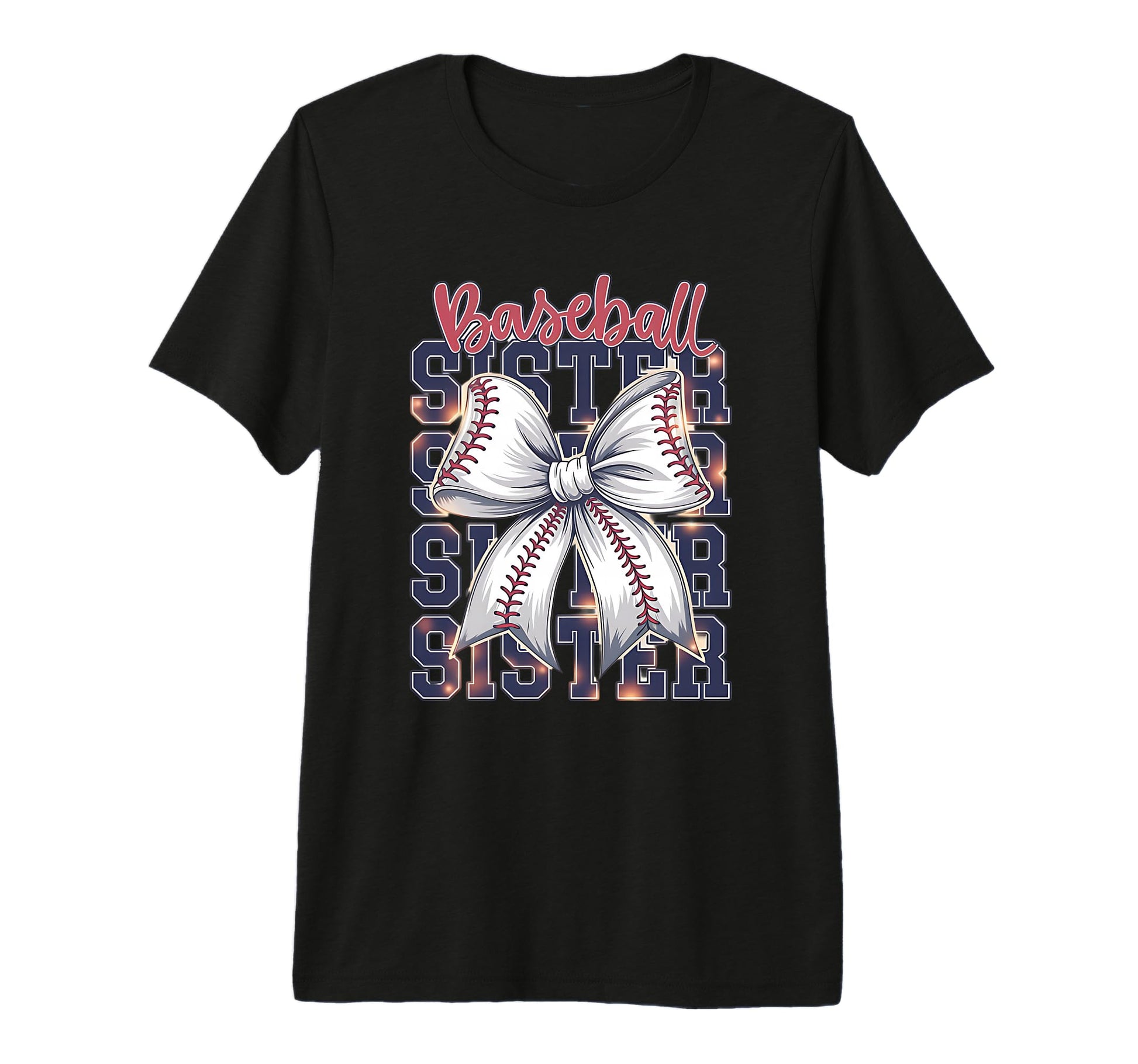 Baseball Sister Coquette Bow Tri Blend T-Shirt - Trendy Graphic Men Women - T-Shirt, Sweatshirt, Hoodie
