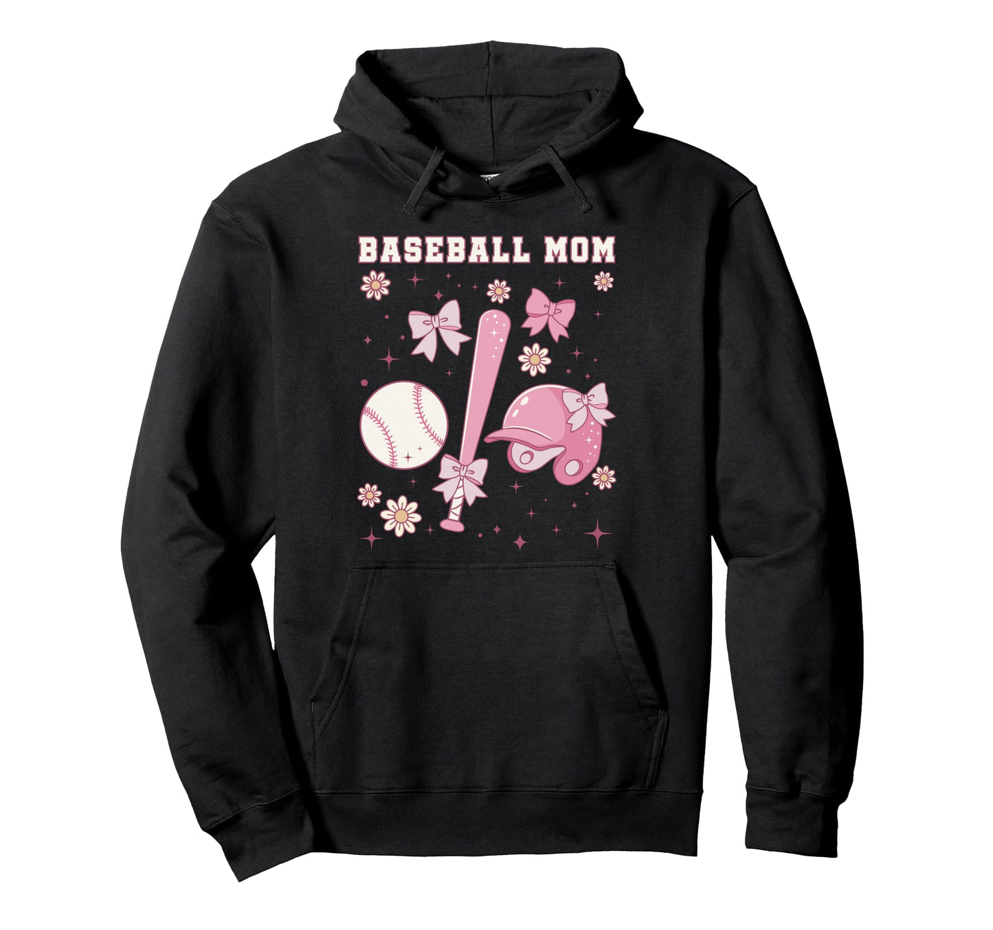 Baseball Mom Coquette Bow Baseball Mom Hoodie - Streetwear Style Unisex - T-Shirt, Sweatshirt, Hoodie