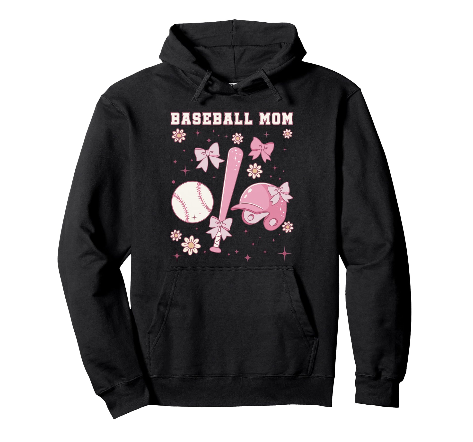 Baseball Mom Coquette Bow Baseball Mom Hoodie - Streetwear Style Unisex - T-Shirt, Sweatshirt, Hoodie