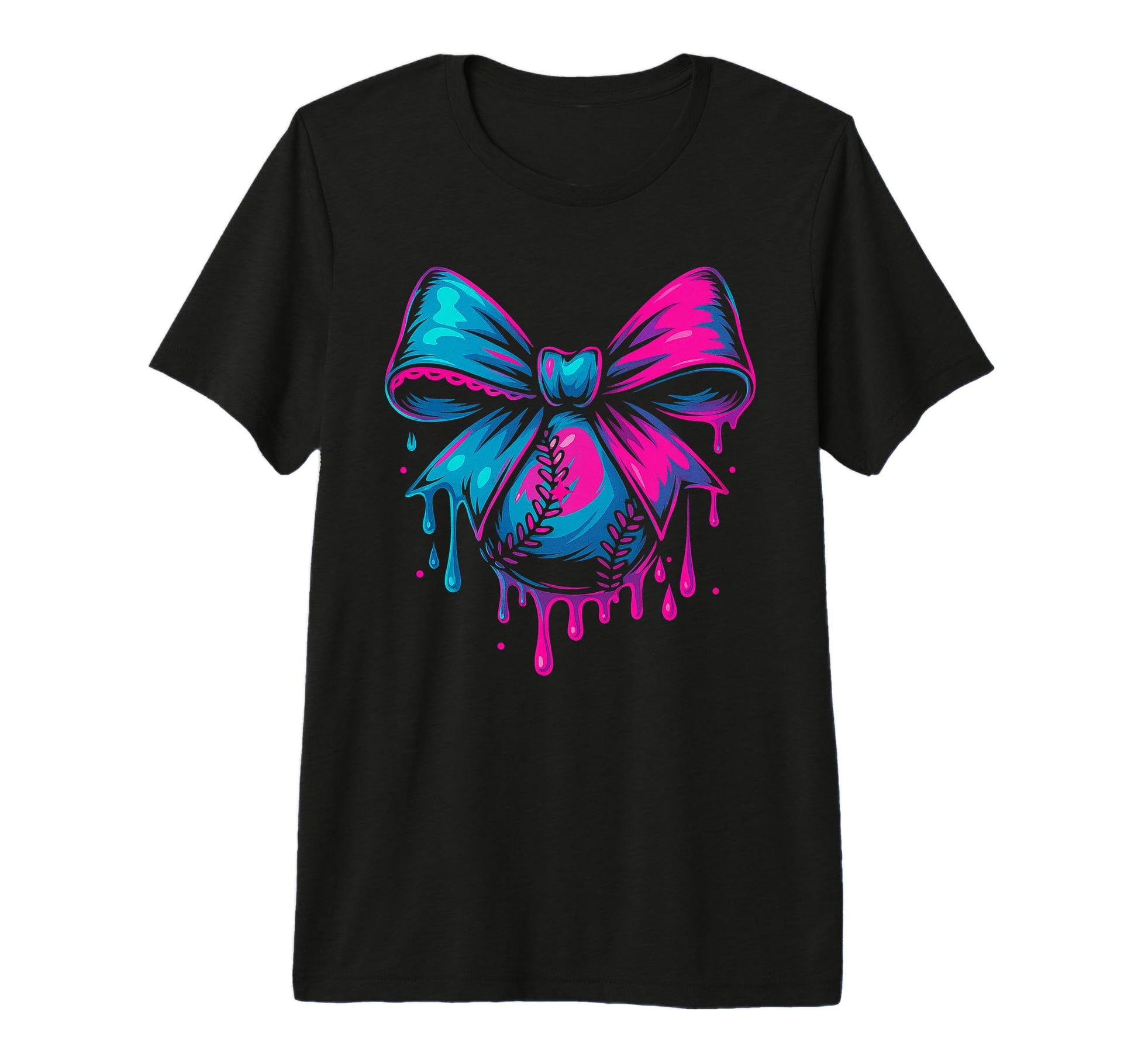 Baseball Dripping Ice Cream Coquette T-Shirt - Streetwear Style for Adults - T-Shirt, Sweatshirt, Hoodie