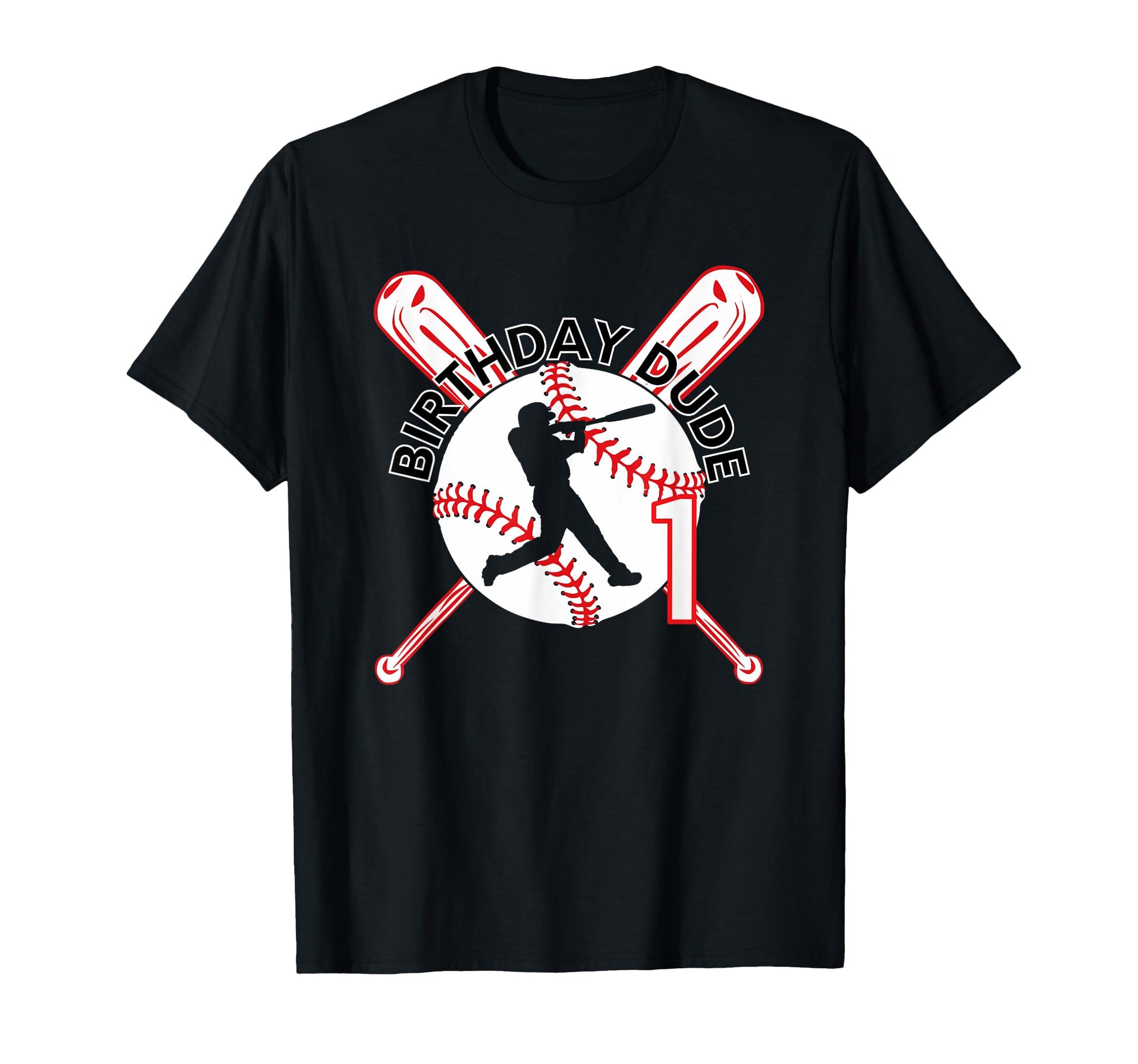 1 Year Old 1St Birthday Dude Baseball T-Shirt - Minimalist Print Unisex - T-Shirt, Sweatshirt, Hoodie
