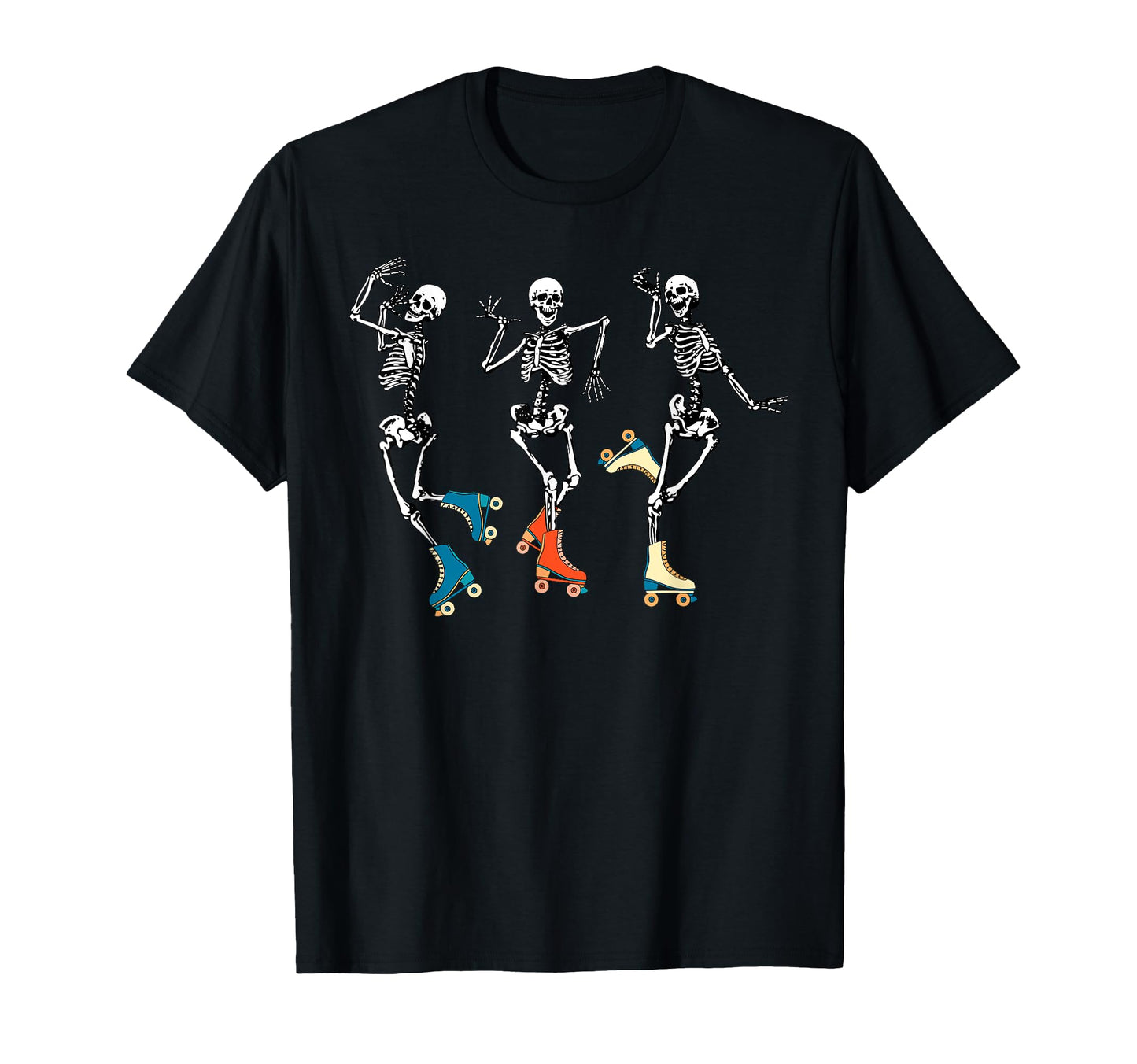 Dancing Skeletons Roller Skate T-Shirt - Minimalist Print for Adults - T-Shirt, Sweatshirt, Hoodie