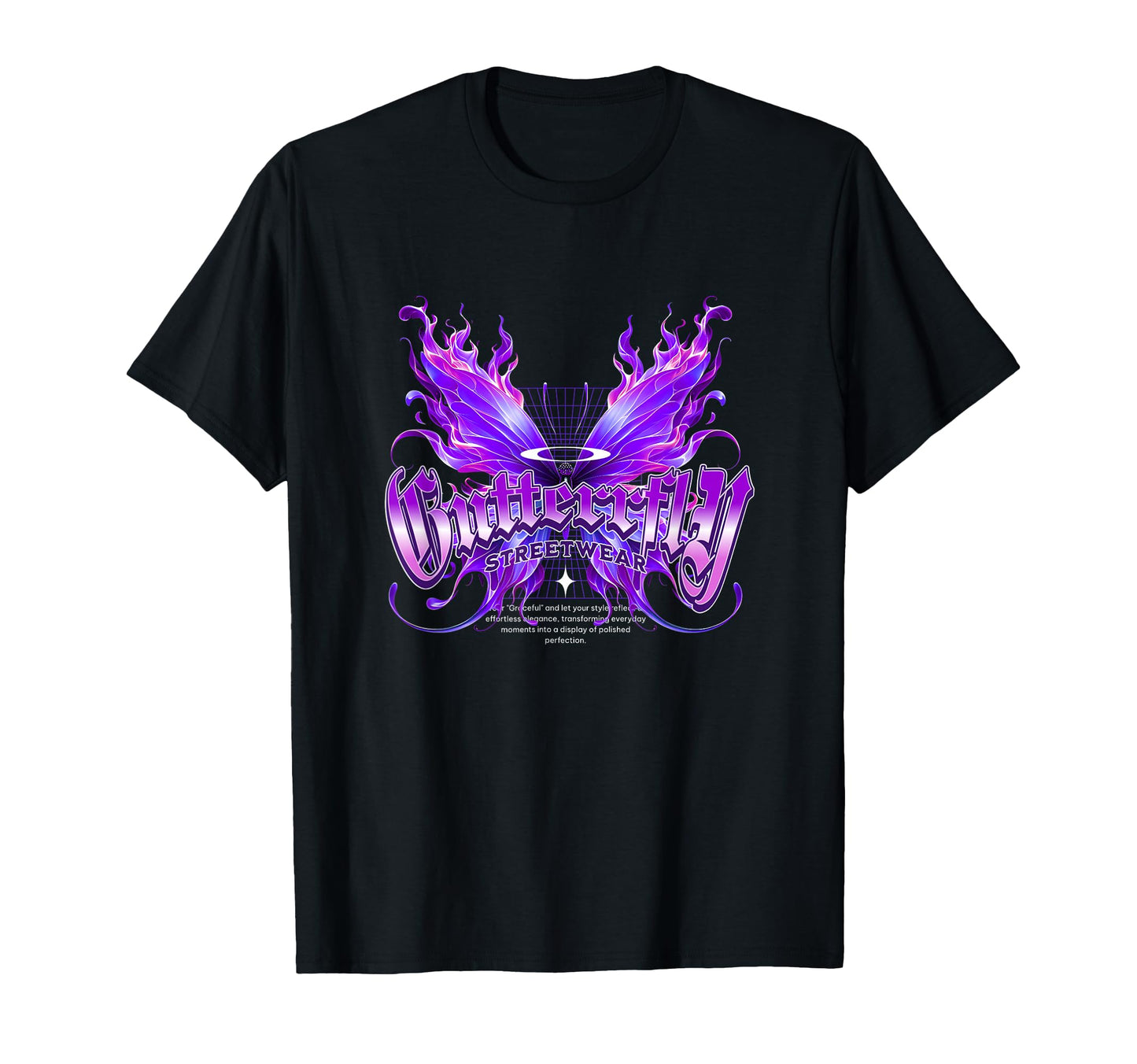 Butterfly Streetwear Y2K Grunge Aesthetic T-Shirt - Novelty Apparel Unisex - T-Shirt, Sweatshirt, Hoodie
