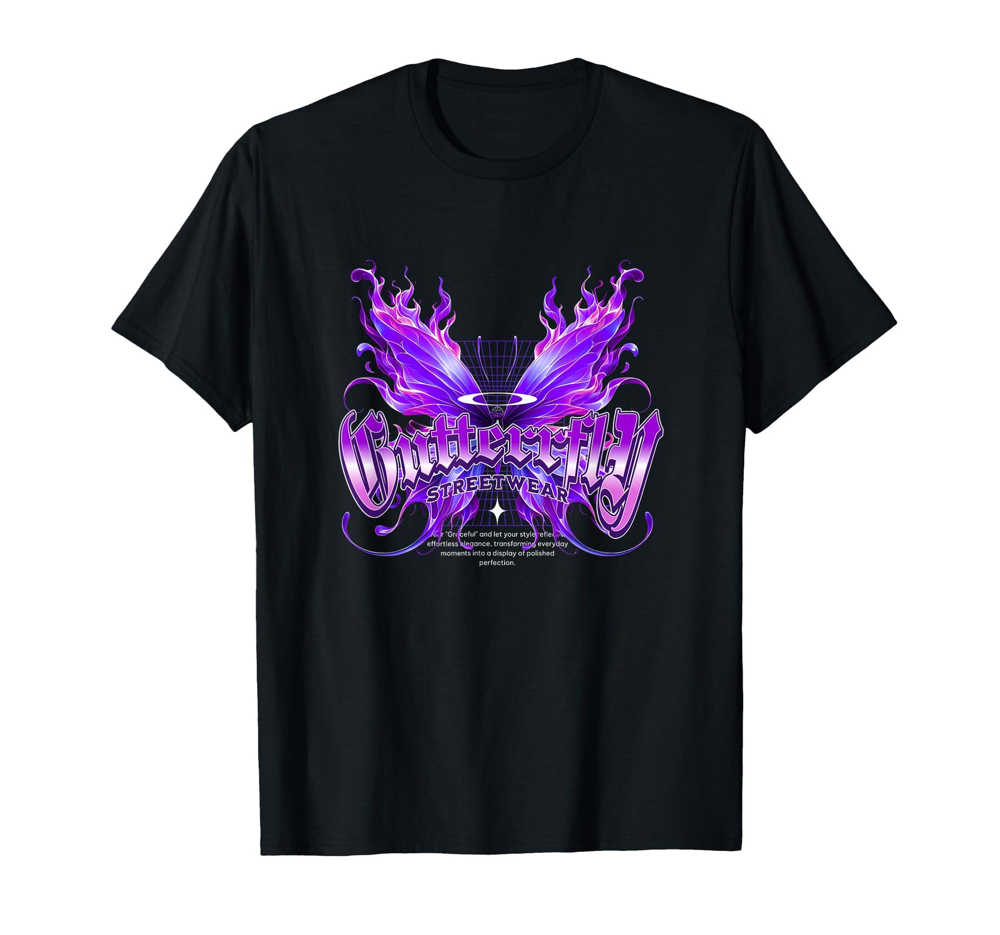 Butterfly Streetwear Y2K Grunge Aesthetic T-Shirt - Novelty Apparel Unisex - T-Shirt, Sweatshirt, Hoodie