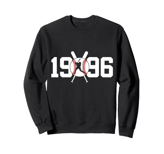 1996 Baseball 30Th Birthday Sweatshirt - Novelty Apparel Unisex - T-Shirt, Sweatshirt, Hoodie