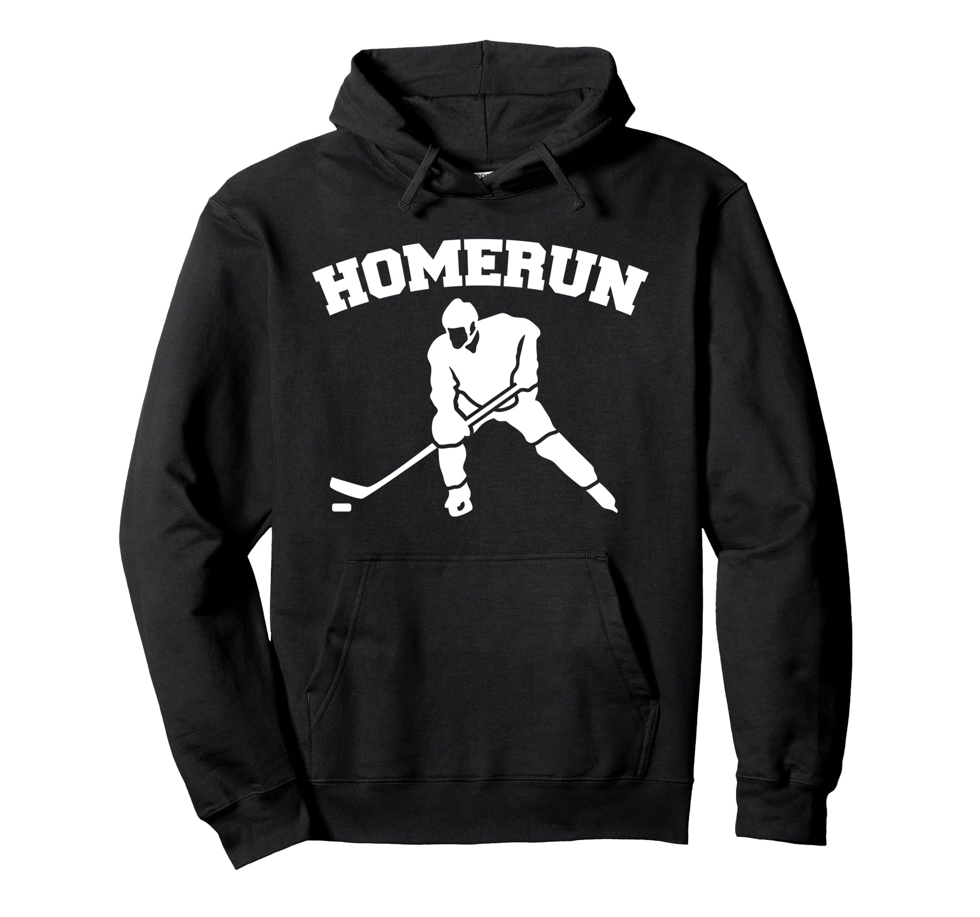 Homerun Ice Hockey Funny Hockey Player Hoodie - Minimalist Print for Adults - T-Shirt, Sweatshirt, Hoodie