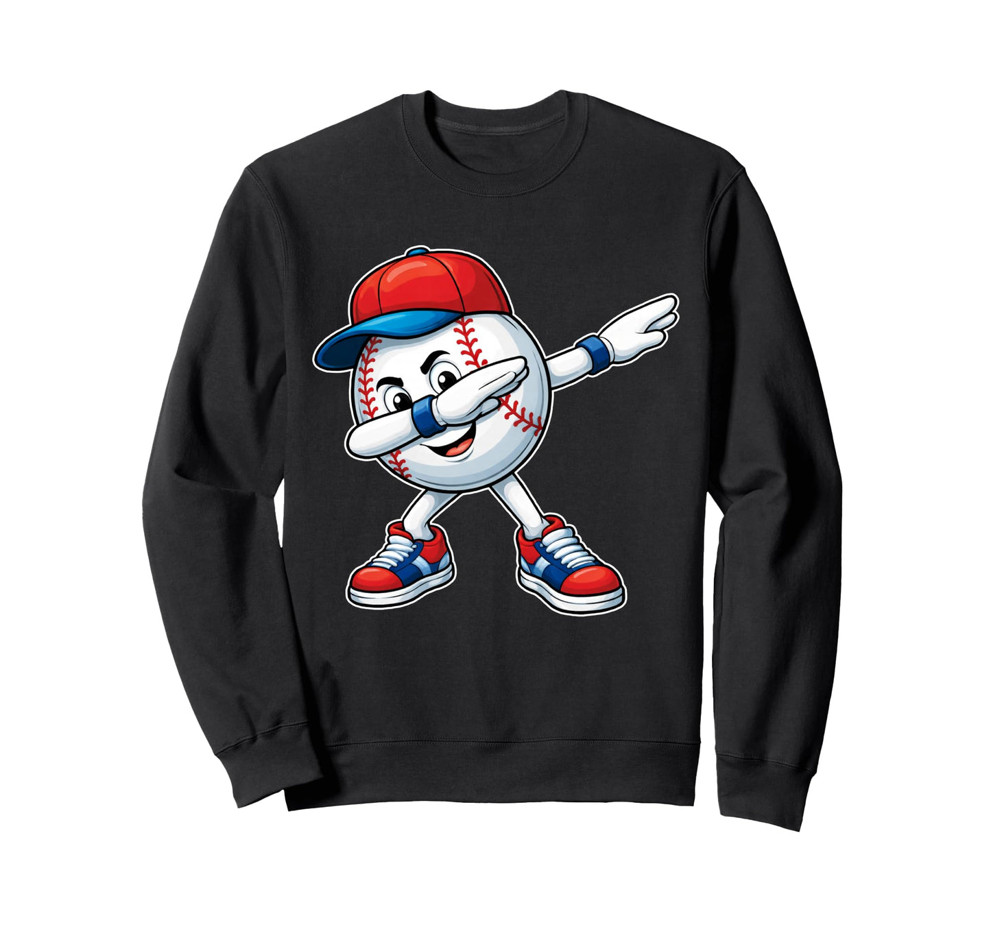 Dabbing Baseball Funny Sweatshirt - Aesthetic Graphic for Adults - T-Shirt, Sweatshirt, Hoodie