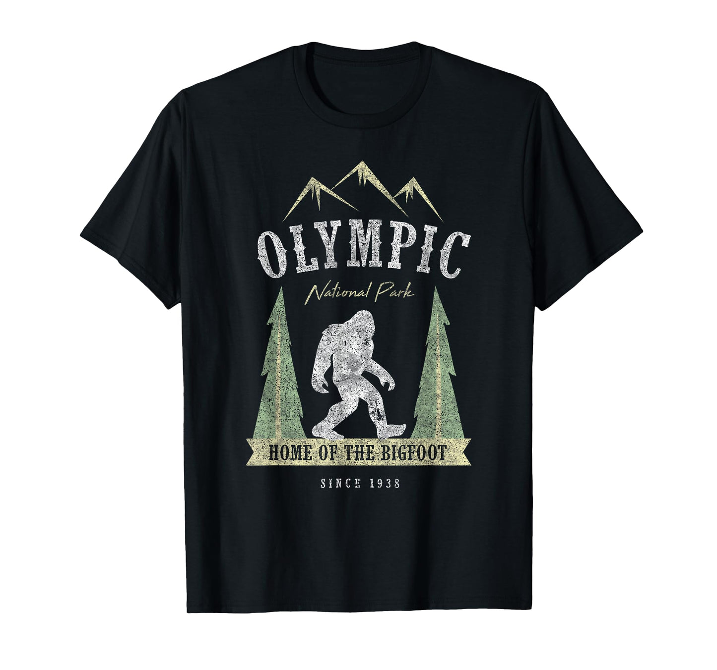Olympic National Park Bigfoot Washington T-Shirt - Graphic Print Unisex - T-Shirt, Sweatshirt, Hoodie
