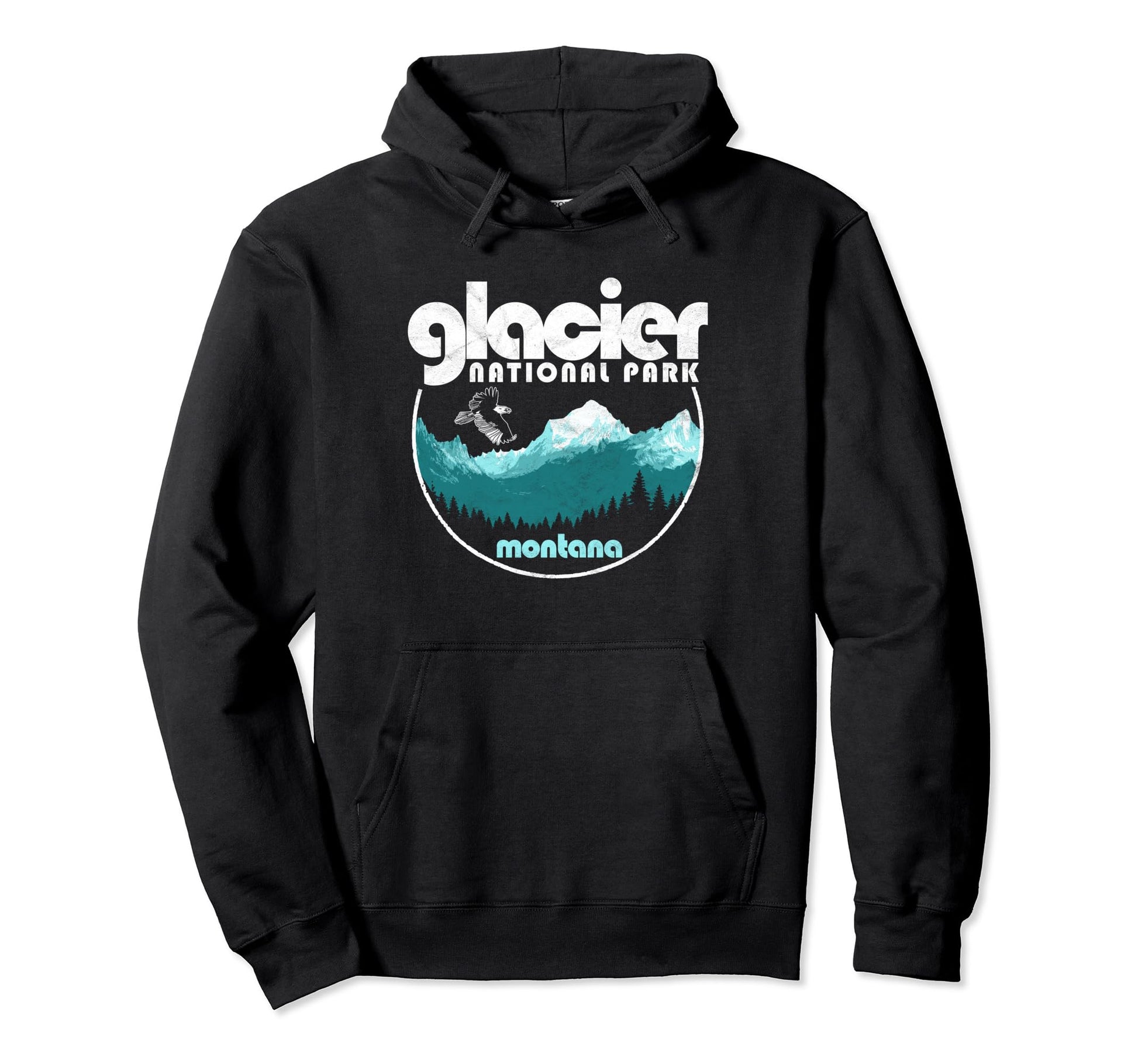 Glacier National Park Montana Mountains Hoodie - Trendy Graphic for Adults - T-Shirt, Sweatshirt, Hoodie