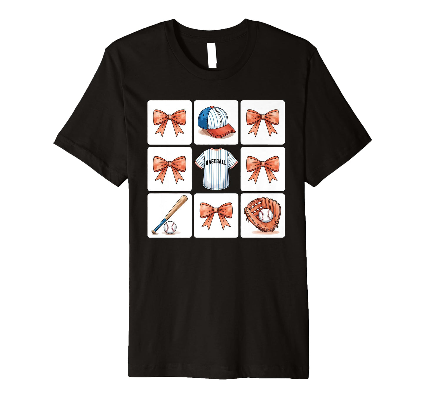 Coquette Bow Baseball Game Day Cheer T-Shirt - Aesthetic Graphic Men Women - T-Shirt, Sweatshirt, Hoodie