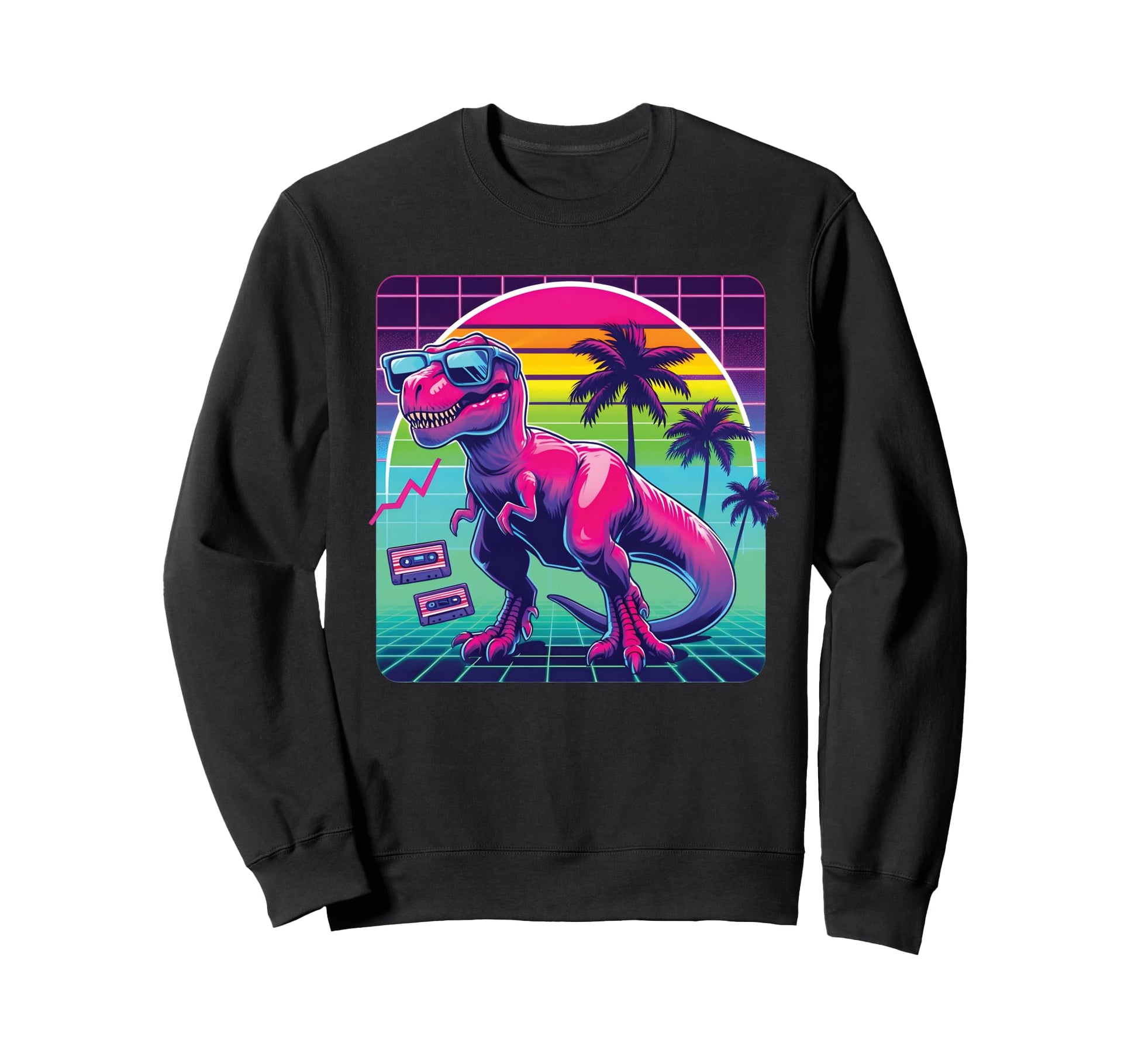 Retrowave Synthwave Aesthetic Sweatshirt - Minimalist Print for Adults - T-Shirt, Sweatshirt, Hoodie