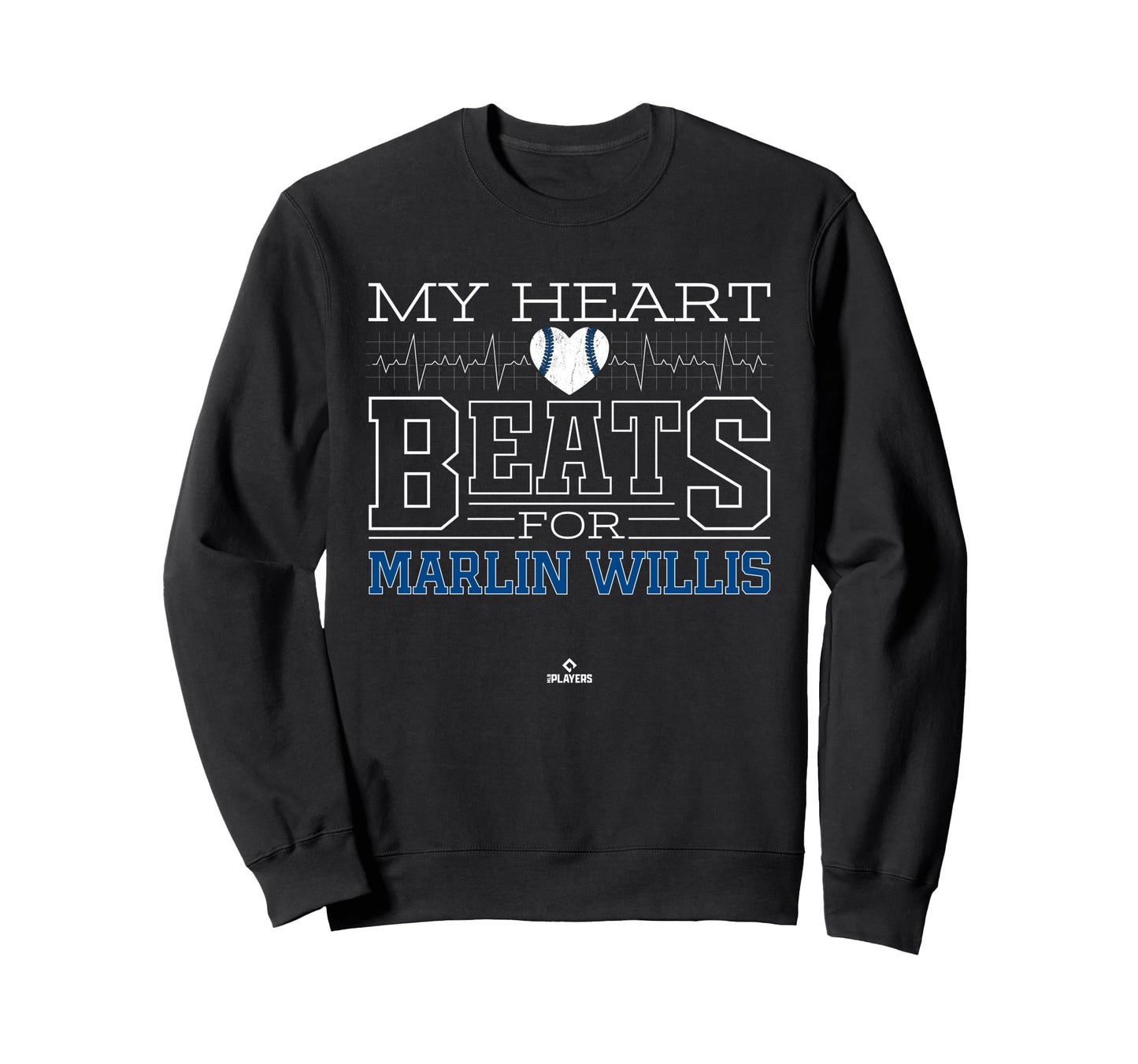 My Heart Beats Marlin Willis Sweatshirt - Fun Novelty Design for Adults - T-Shirt, Sweatshirt, Hoodie