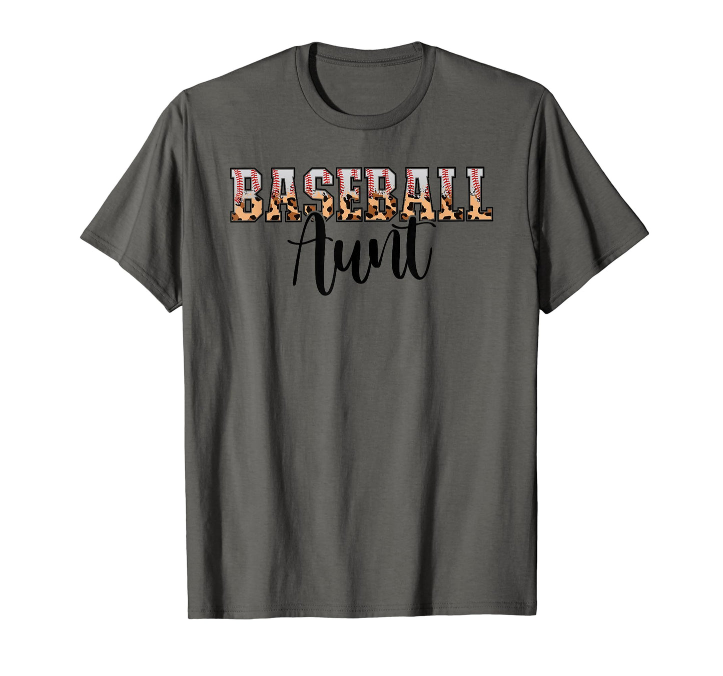 Baseball Aunt Funny Leopard Baseball T-Shirt - Graphic Print for Adults - T-Shirt, Sweatshirt, Hoodie