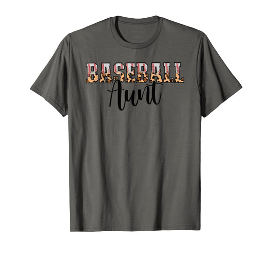 Baseball Aunt Funny Leopard Baseball T-Shirt - Graphic Print for Adults - T-Shirt, Sweatshirt, Hoodie