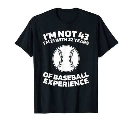 43 Years Old Team Player Baseball T-Shirt - Trendy Graphic Men Women - T-Shirt, Sweatshirt, Hoodie
