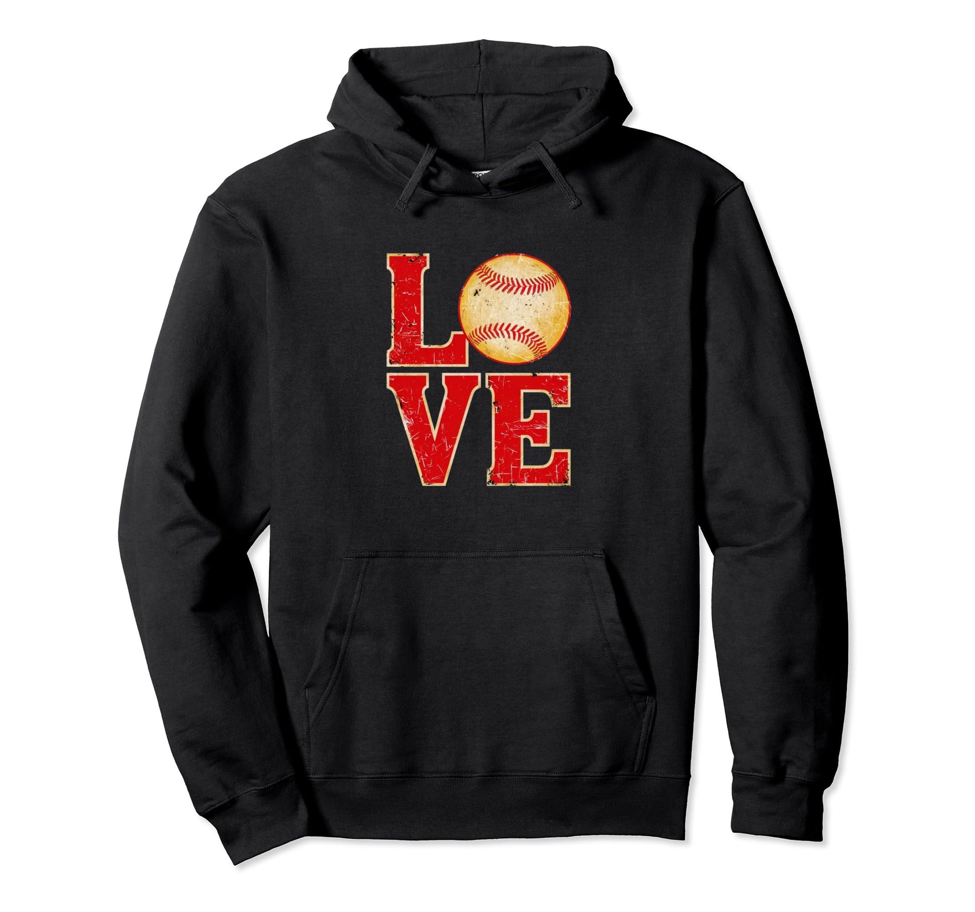 Love Baseball Distressed Eat Sleep Hoodie - Streetwear Style for Adults - T-Shirt, Sweatshirt, Hoodie